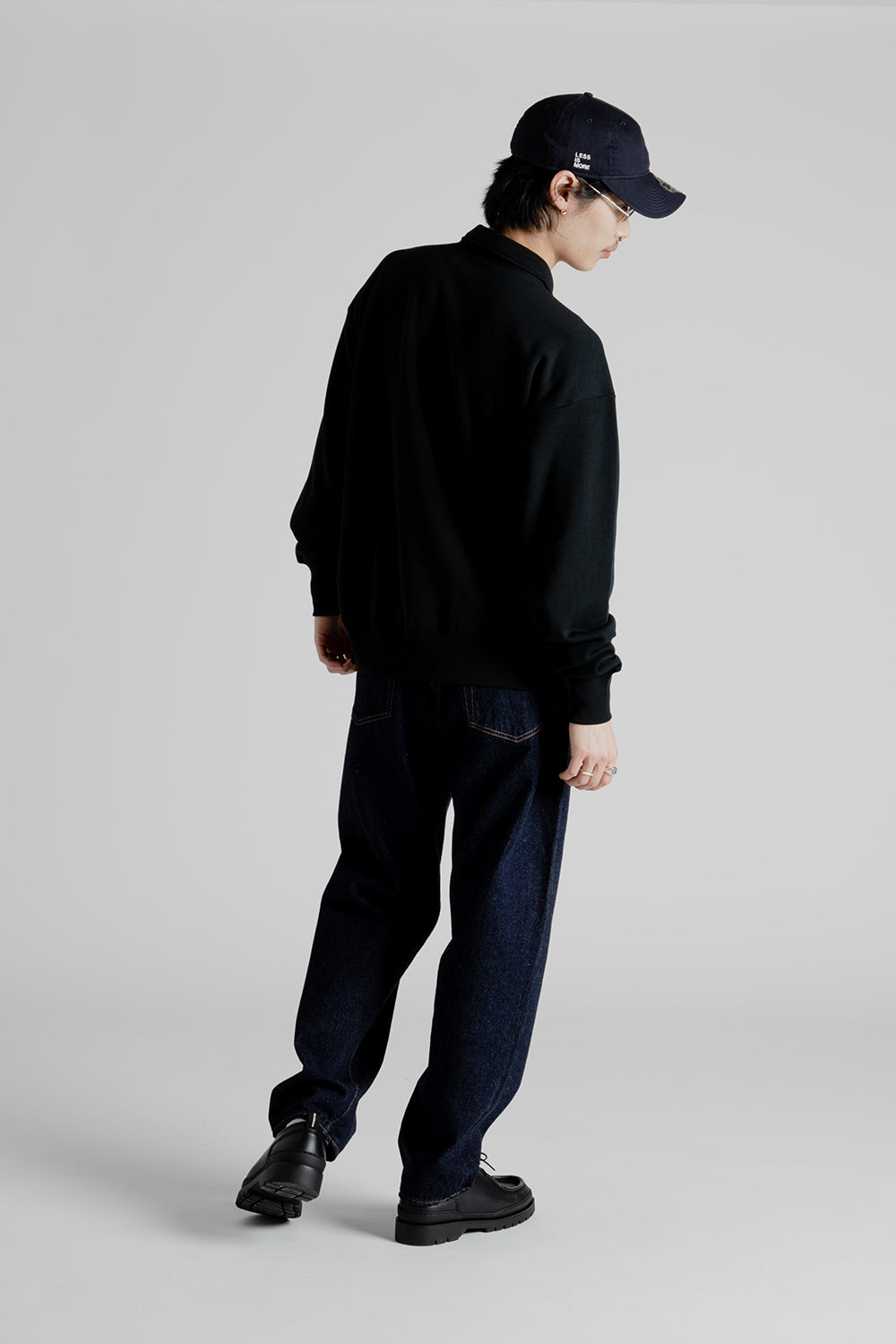 Suvin Sweat Halfzip Pullover - Ink Black