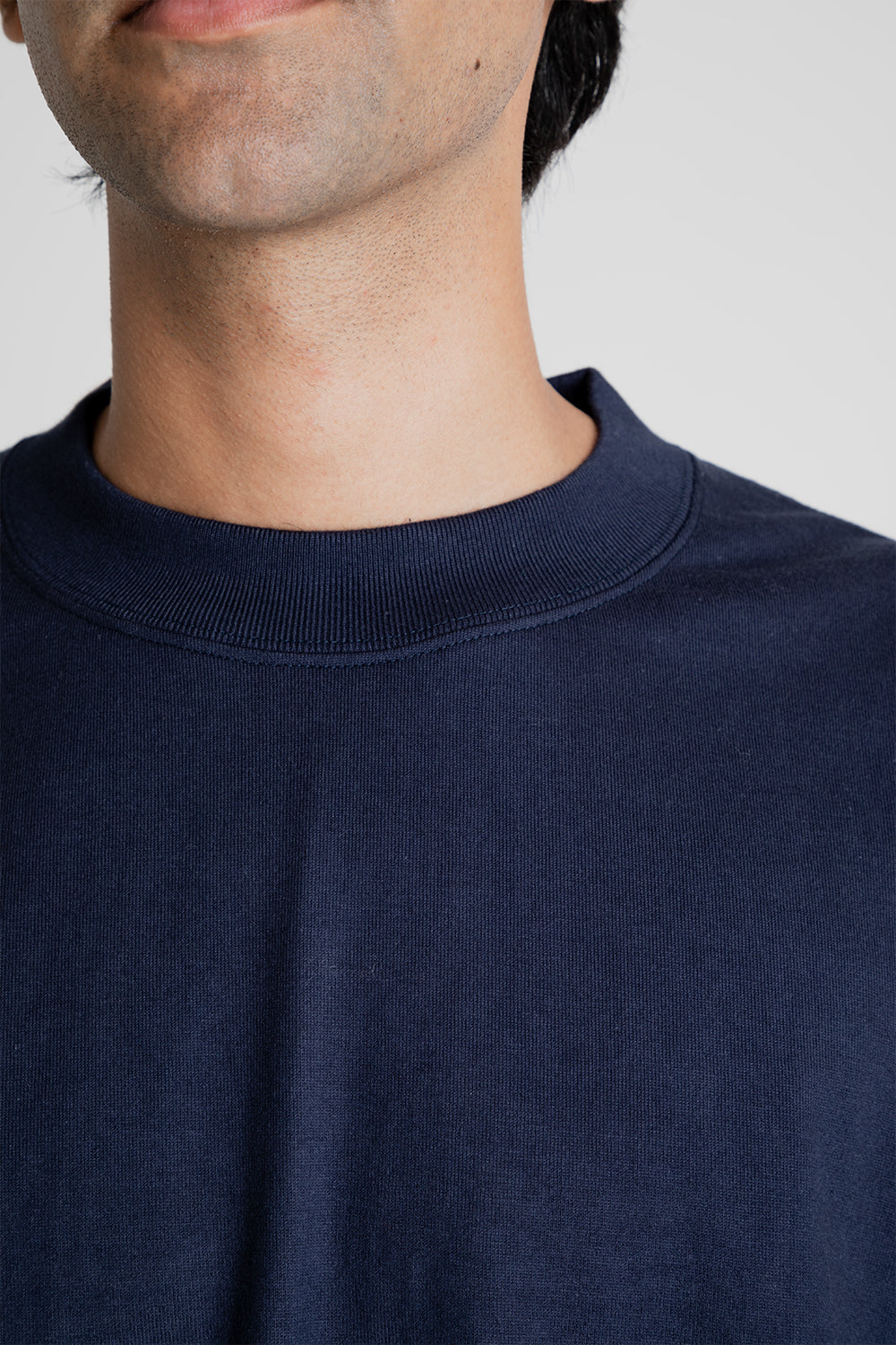 Kaptain Sunshine Suvin Supima Tube L/S Tee Heavy in Navy