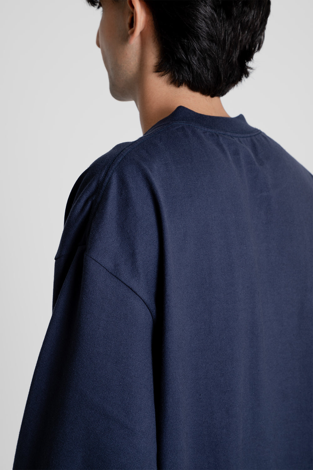 Kaptain Sunshine Suvin Supima Tube L/S Tee Heavy in Navy