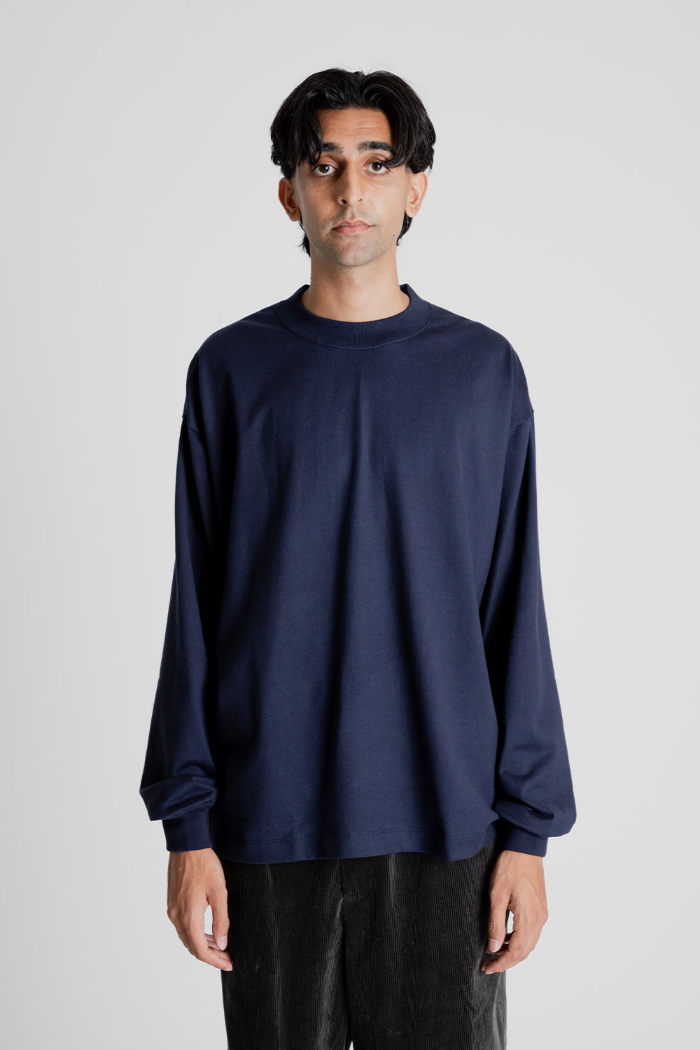 Kaptain Sunshine Suvin Supima Tube L/S Tee Heavy in Navy