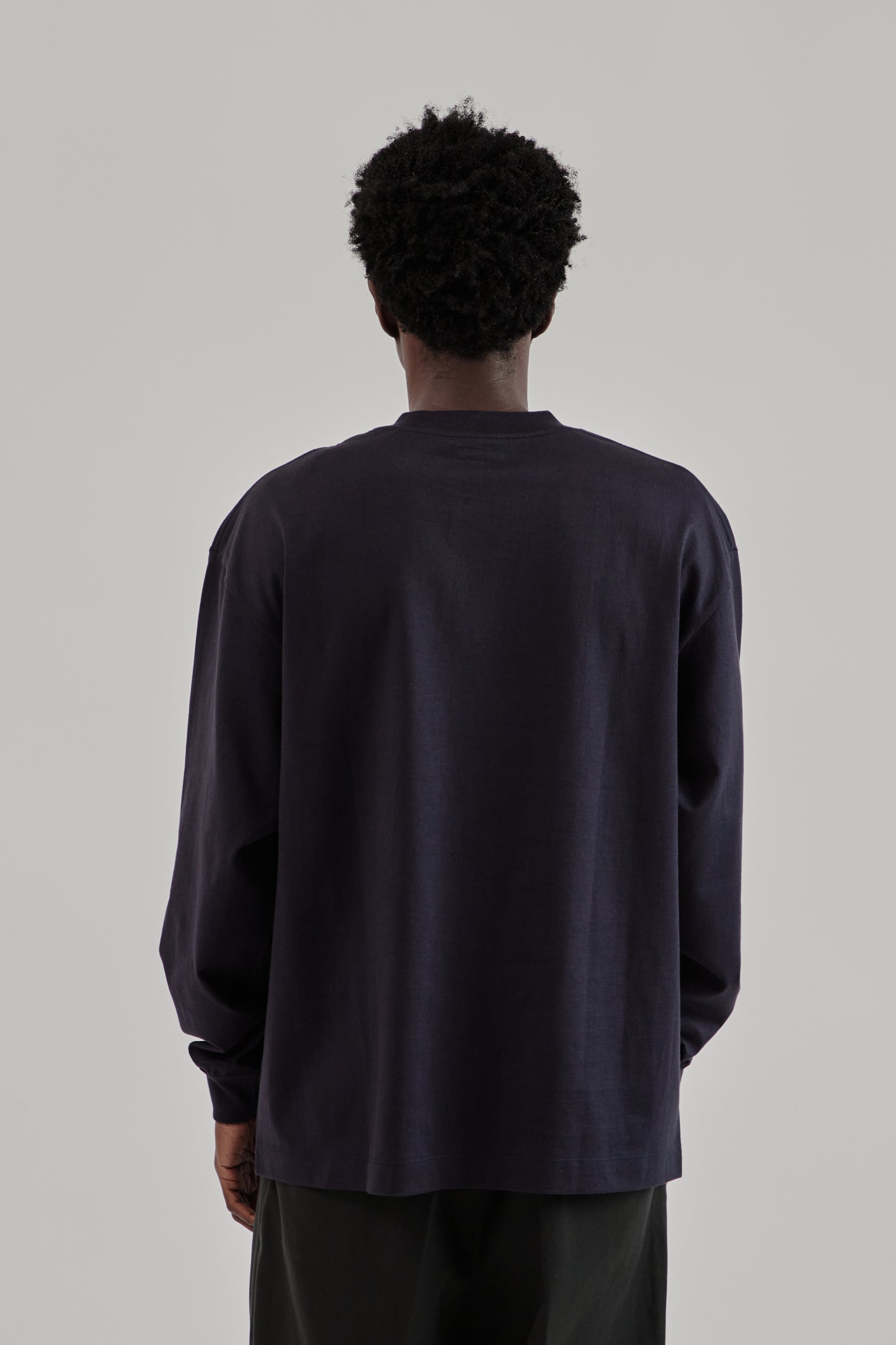 Suvin Supima Tube Long Sleeve Tee Heavy - Dark Navy