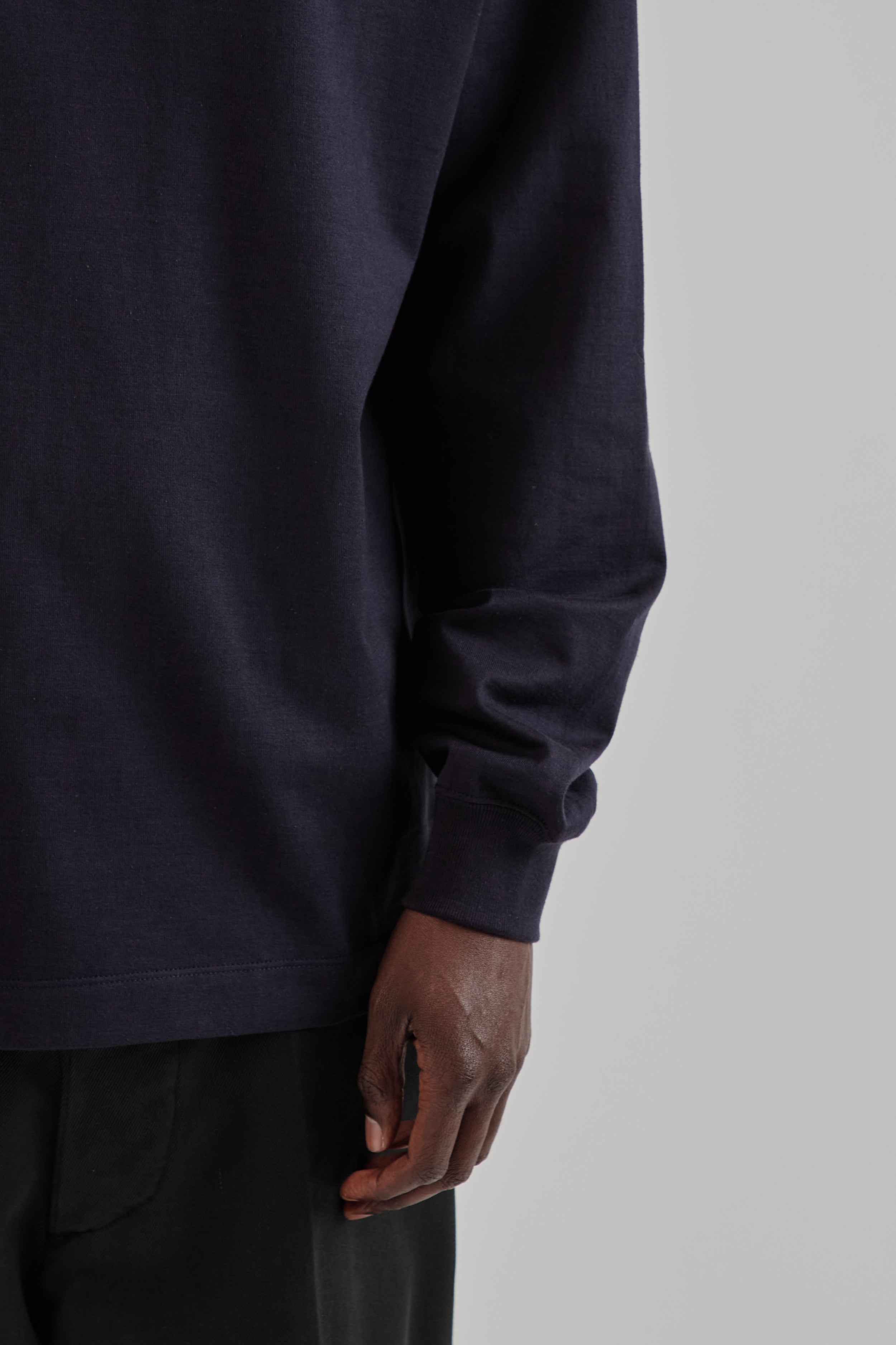 Kaptain Sunshine Suvin Supima Tube Long Sleeve Tee Heavy - Dark
