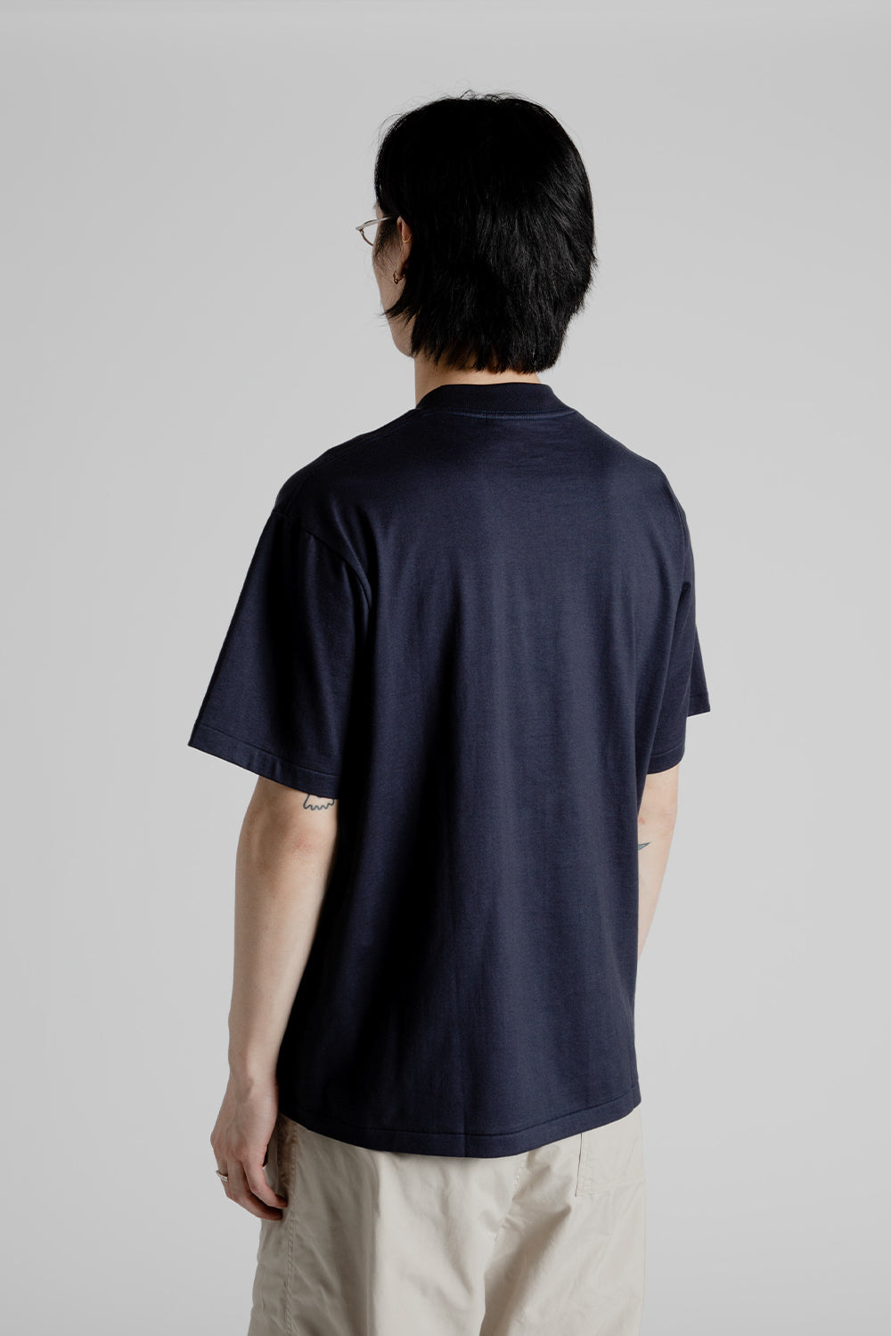 Kaptain Sunshine Suvin Supima Light Tube Tee - Navy | Wallace