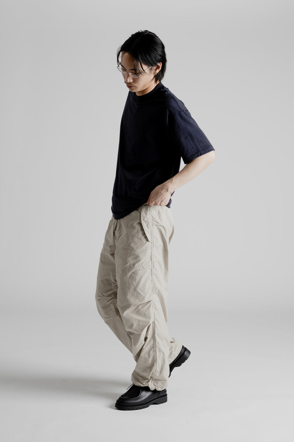 Kaptain Sunshine Suvin Supima Light Tube Tee - Navy | Wallace