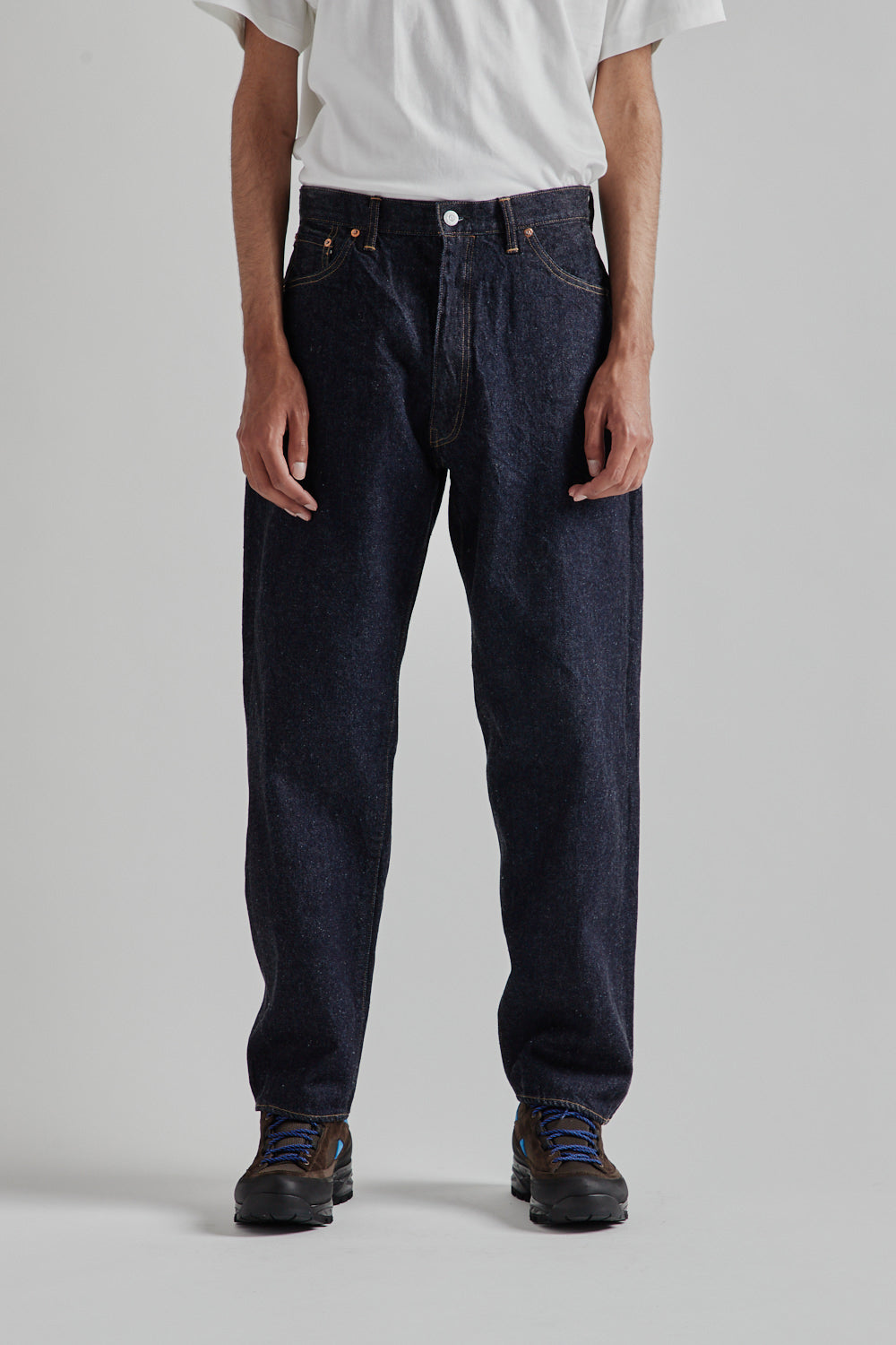 Kaptain Sunshine 5P Zipper Front Denim Pants - Indigo One Wash