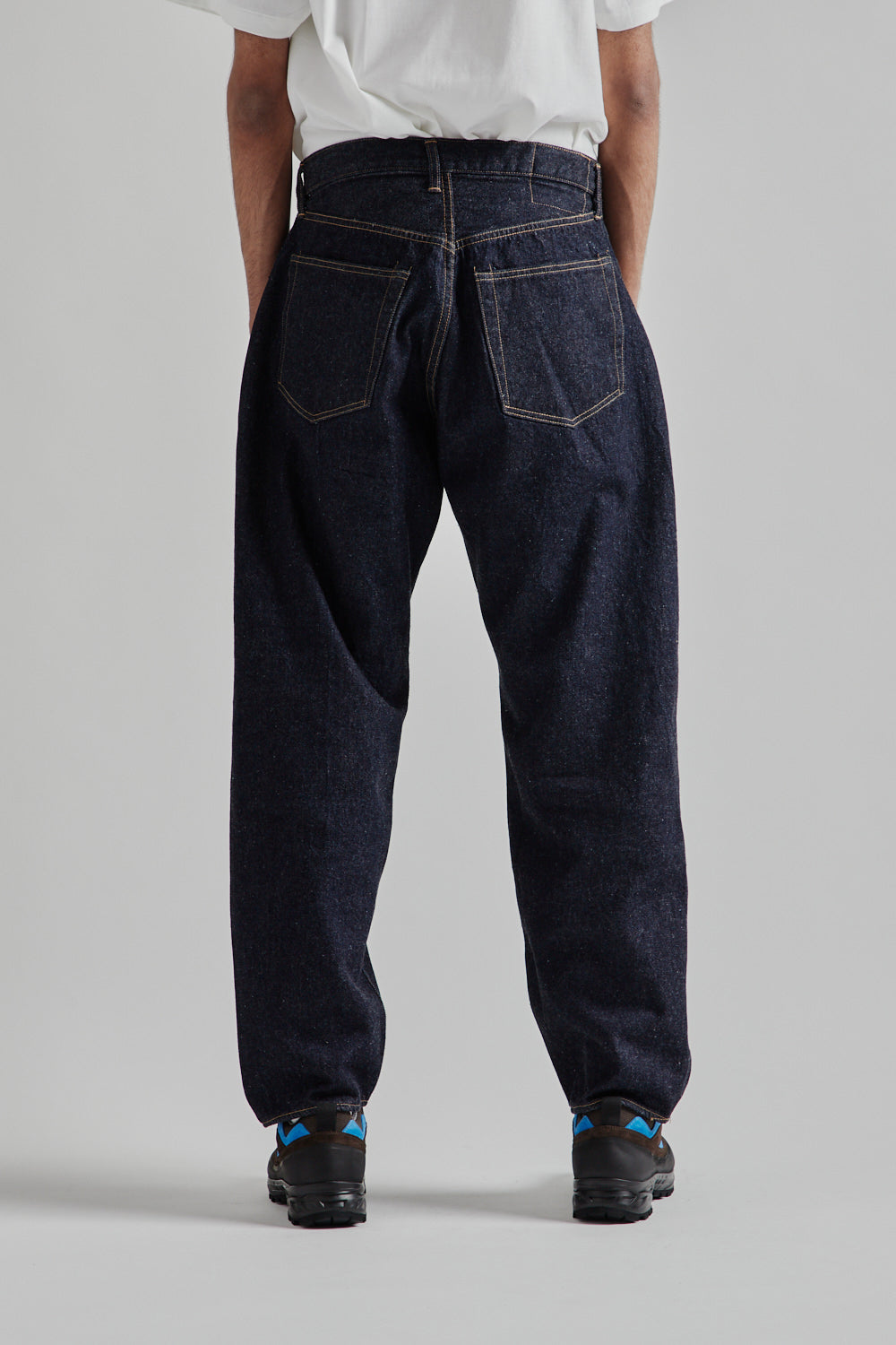 Kaptain Sunshine 5P Zipper Front Denim Pants - Indigo One Wash