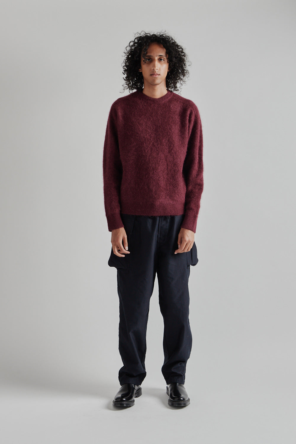 Kaptain Sunshine Royal Alpaca Knit P/O in Burgandy