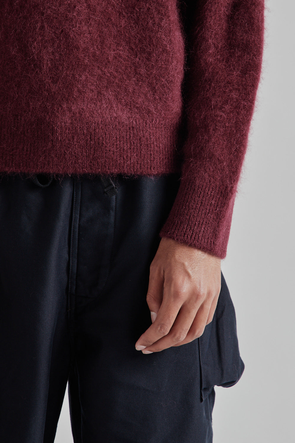 Kaptain Sunshine Royal Alpaca Knit P/O in Burgandy