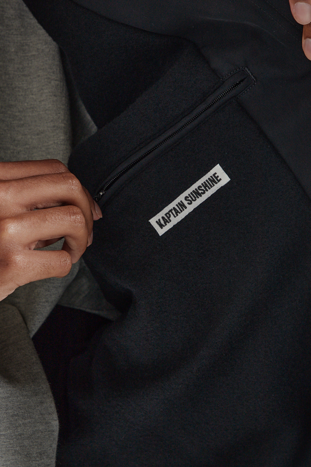 Kaptain Sunshine Short Mil Coat - Black | Wallace Mercantile Shop