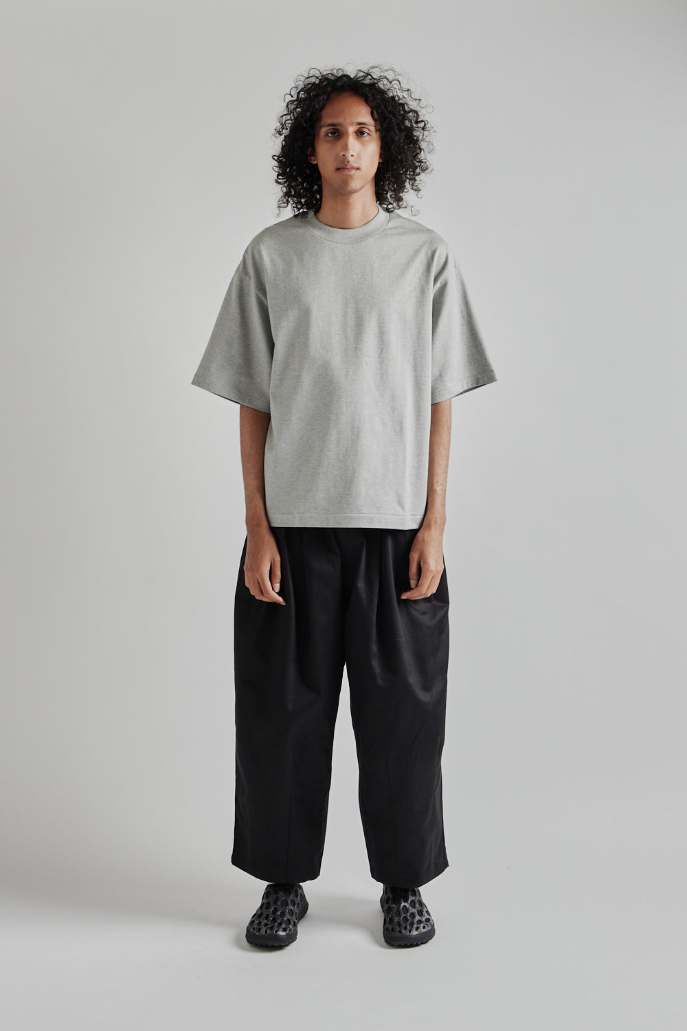 Kaptain Sunshine Suvin Supima Tube Half Sleeve Tee Heavy in Feather Grey
