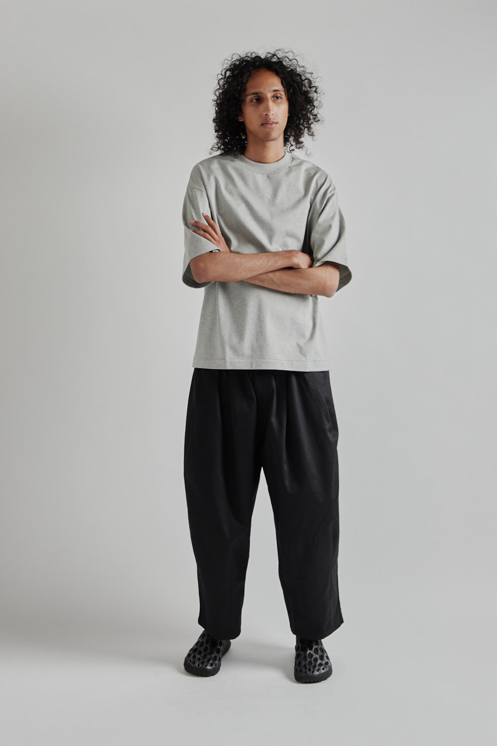 Kaptain Sunshine Suvin Supima Tube Half Sleeve Tee Heavy in Feather Grey