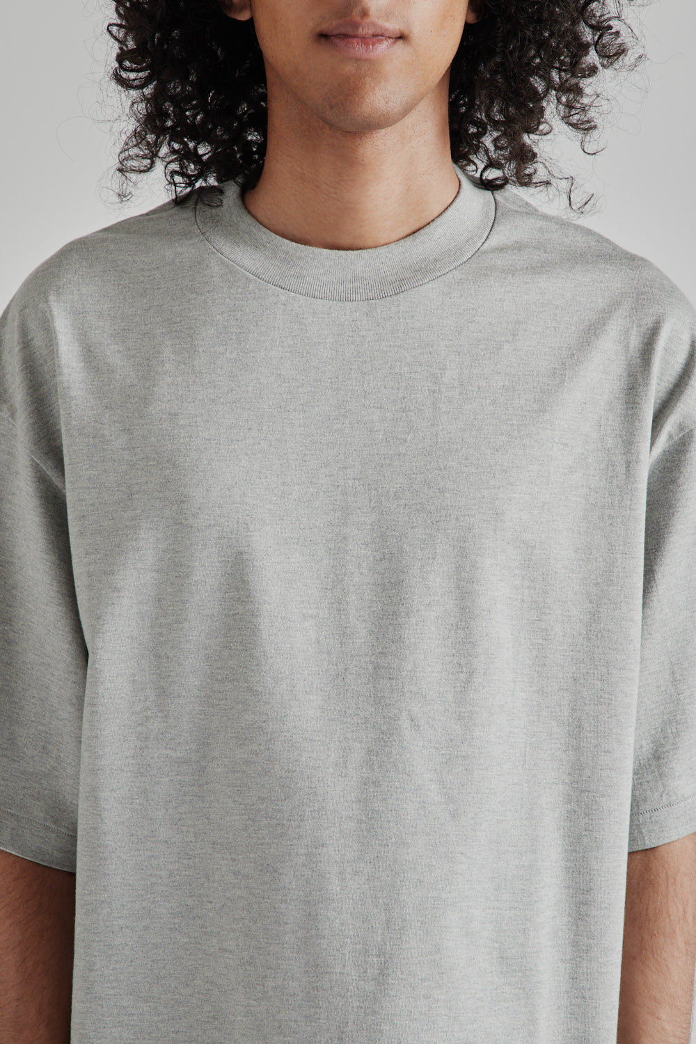Kaptain Sunshine Suvin Supima Tube Half Sleeve Tee Heavy in Feather Grey