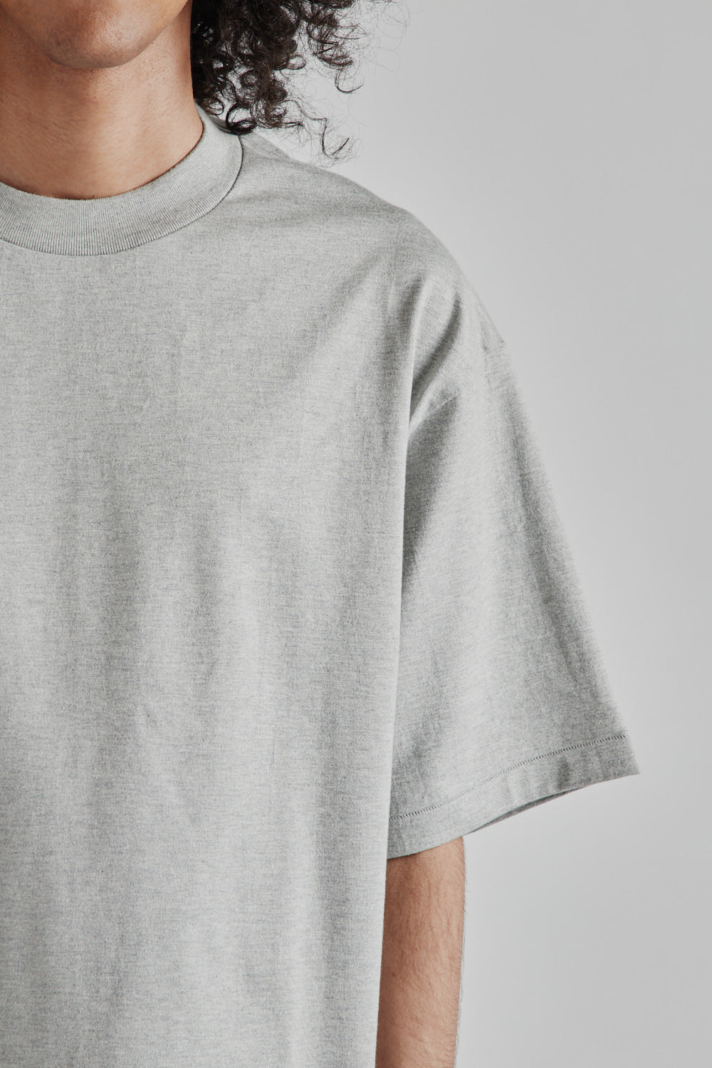 Kaptain Sunshine Suvin Supima Tube Half Sleeve Tee Heavy in Feather Grey