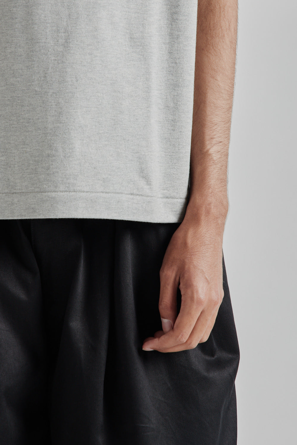Kaptain Sunshine Suvin Supima Tube Half Sleeve Tee Heavy in Feather Grey