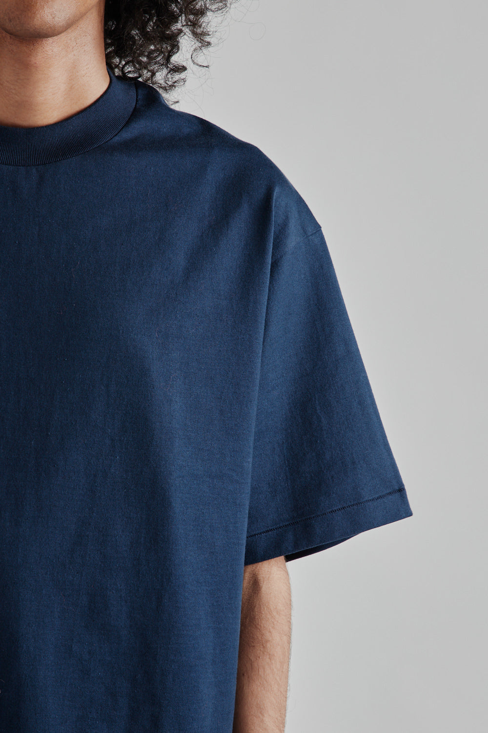 Kaptain Sunshine Suvin Supima Tube Half Sleeve Tee Heavy - Steel Navy