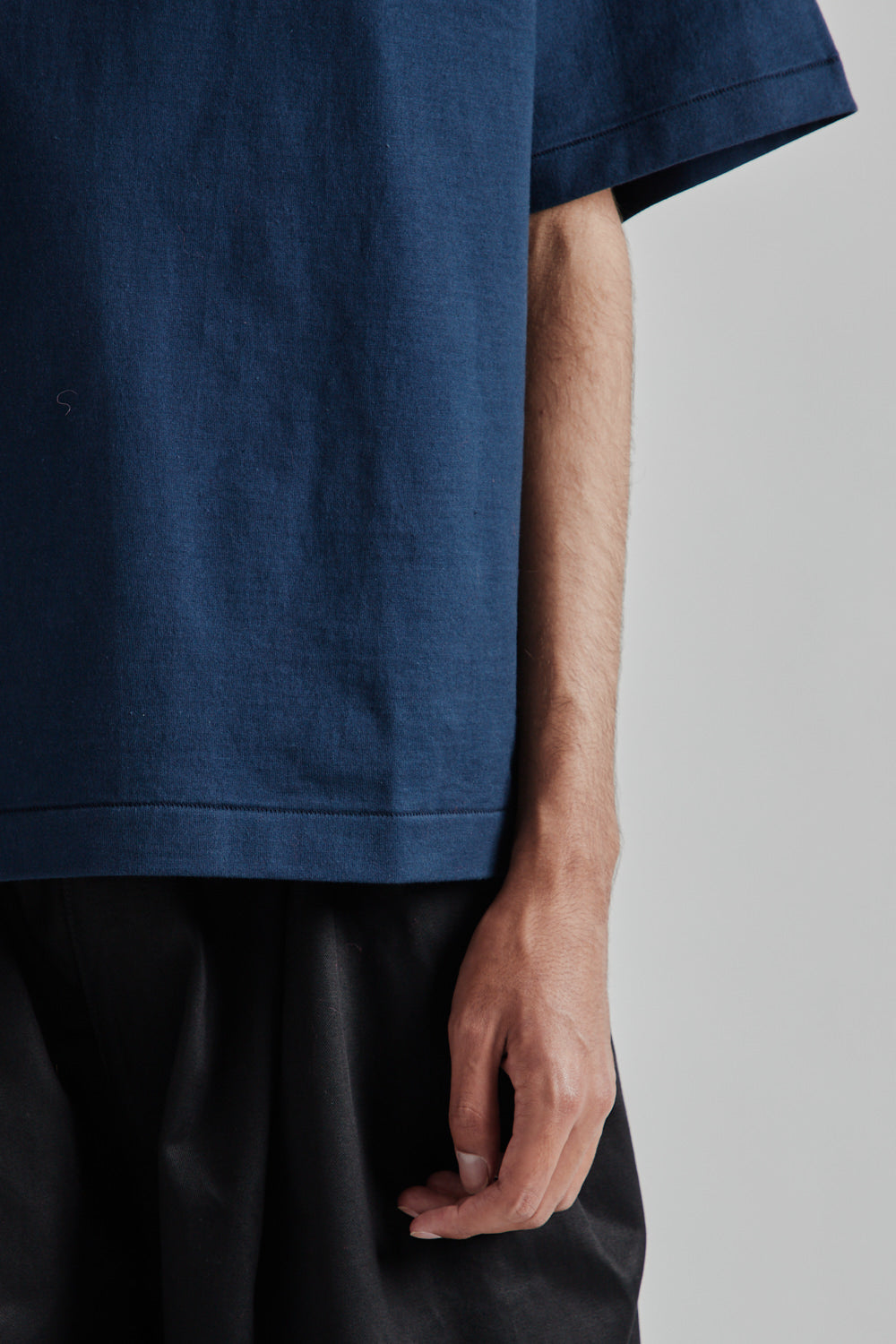 Kaptain Sunshine Suvin Supima Tube Half Sleeve Tee Heavy - Steel Navy