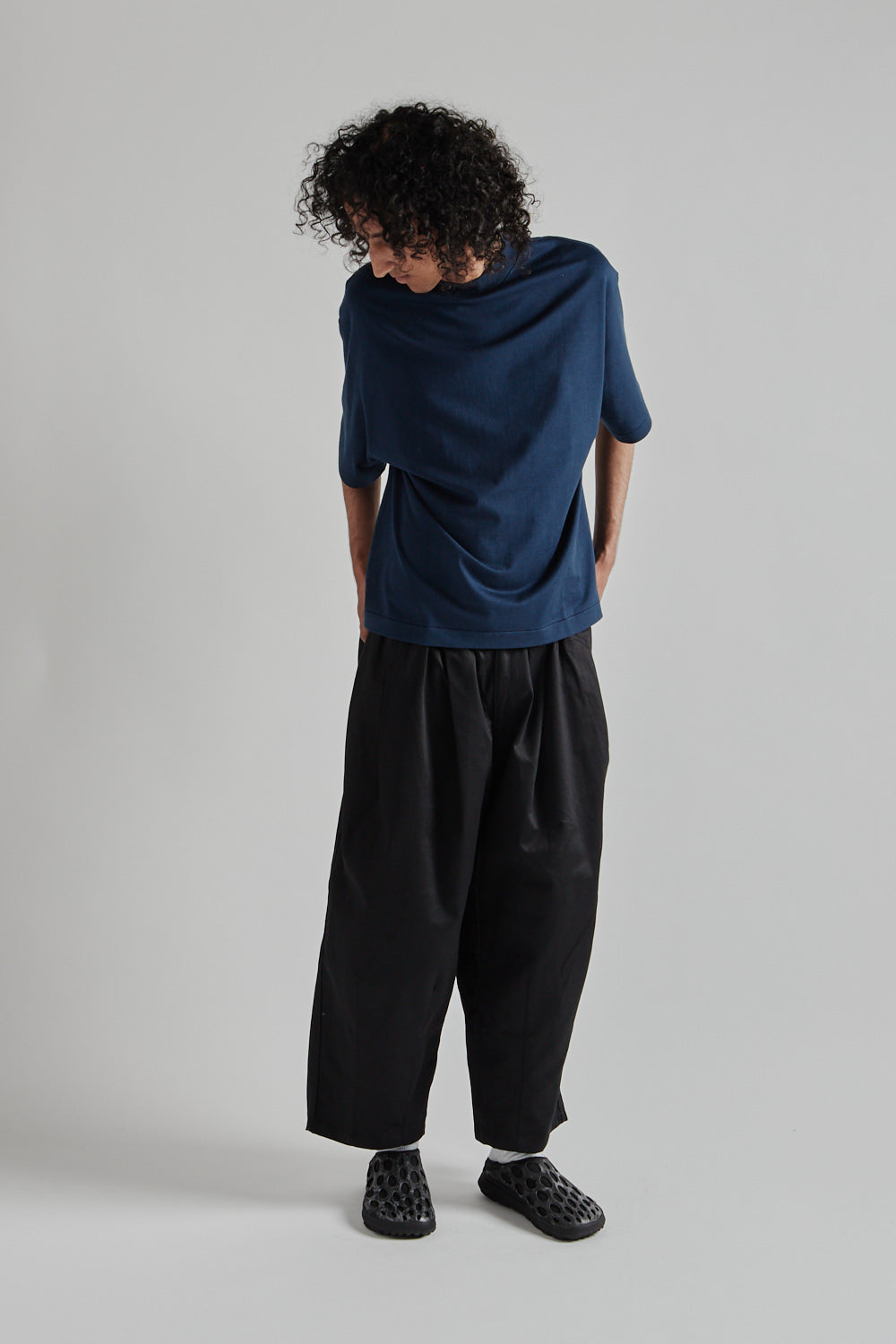Kaptain Sunshine Suvin Supima Tube Half Sleeve Tee Heavy - Steel Navy