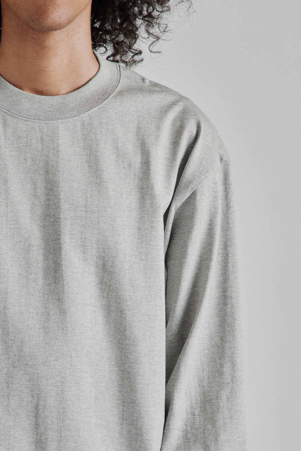 トップス Suvin Supima Tube Tee Heavy 42 Kaptain Sunshine Suvin Supima Tube LS Tee Heavy Feather Grey