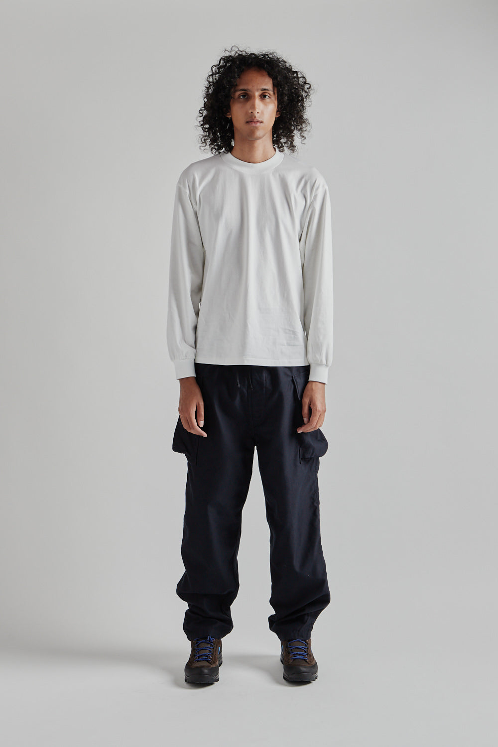Kaptain Sunshine Suvin Supima Tube L/S Tee Light in White