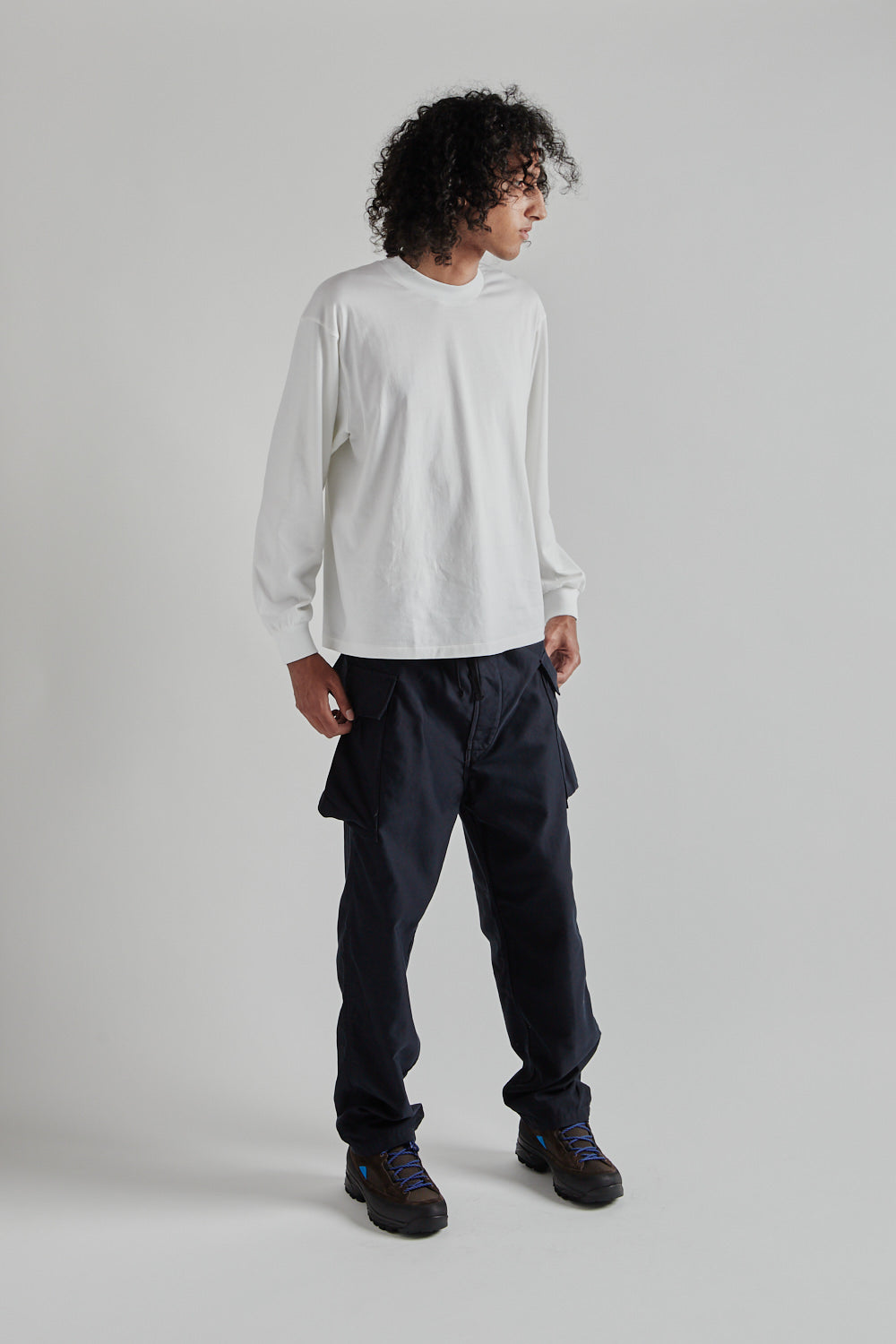Kaptain Sunshine Suvin Supima Tube L/S Tee Light in White