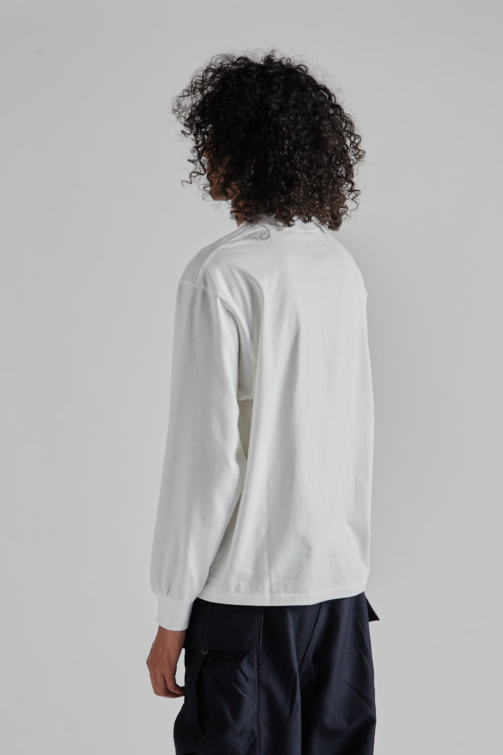 Kaptain Sunshine Suvin Supima Tube L/S Tee Light in White
