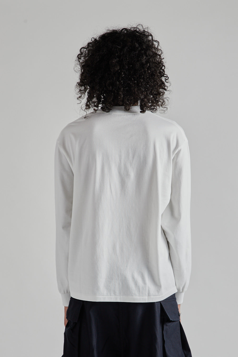 Kaptain Sunshine Suvin Supima Tube L/S Tee Light in White