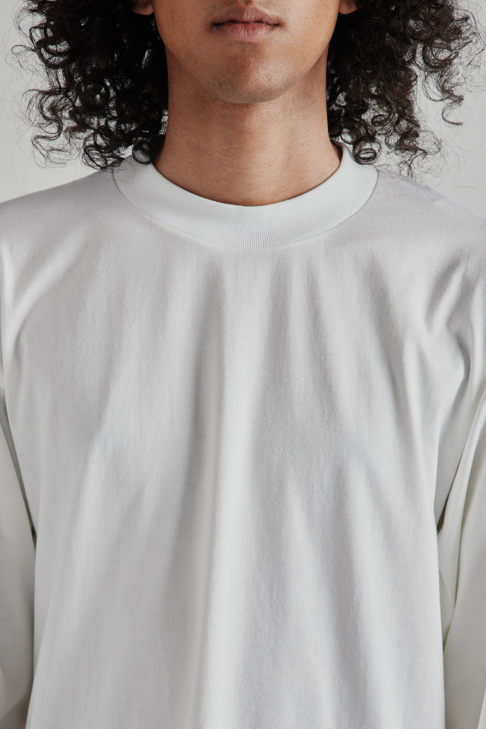 Kaptain Sunshine Suvin Supima Tube L/S Tee Light in White