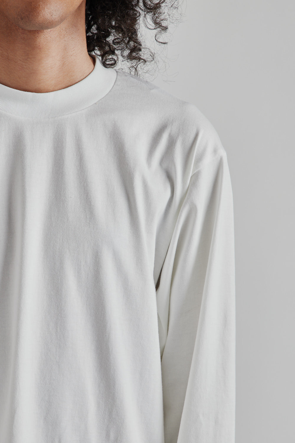 Kaptain Sunshine Suvin Supima Tube L/S Tee Light in White