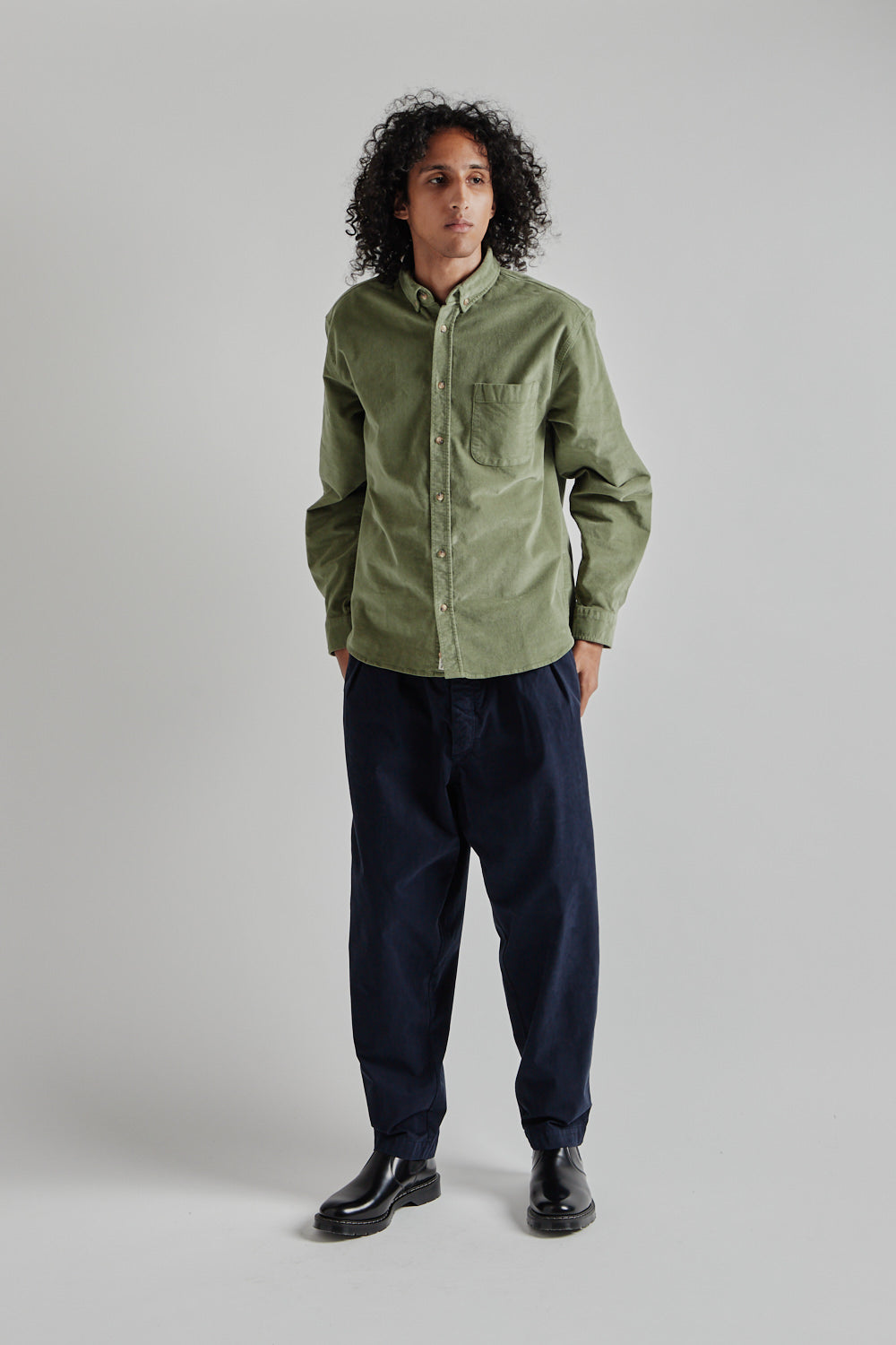 Kestin Raeburn Button Down Shirt - Light Military