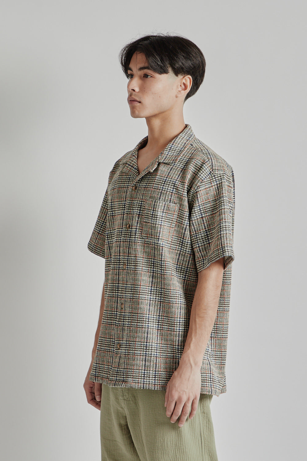 Kestin SS25 Crammond Shirt Olive Multi Check 03