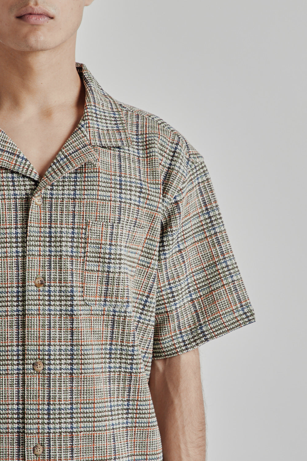 Kestin SS25 Crammond Shirt Olive Multi Check 07
