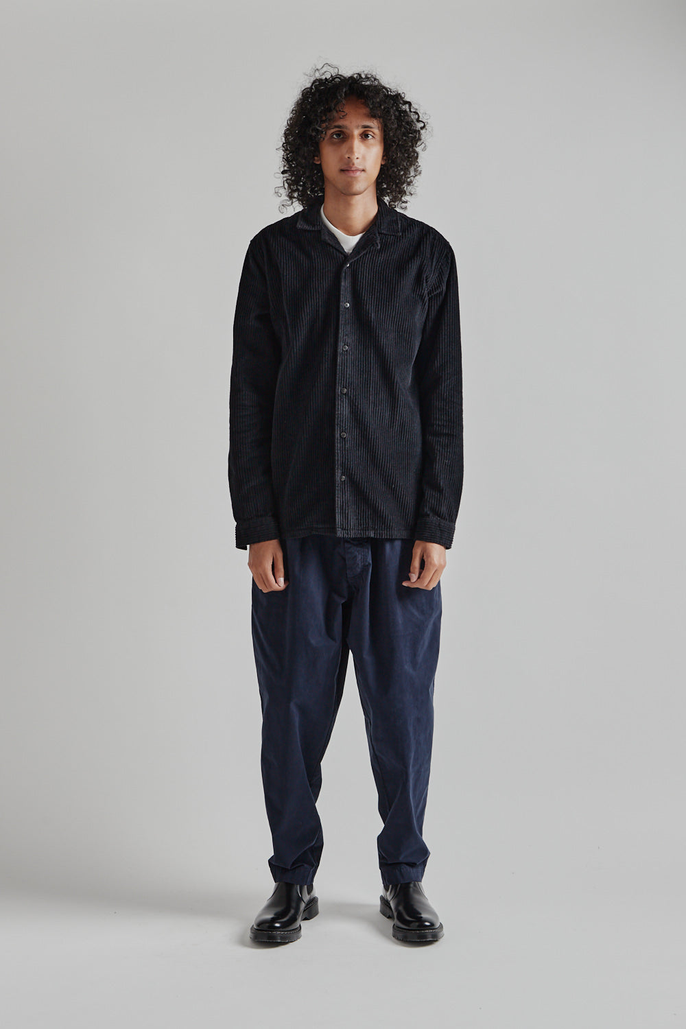 Kestin Tain Shirt in Ink Black Jumbo Cord