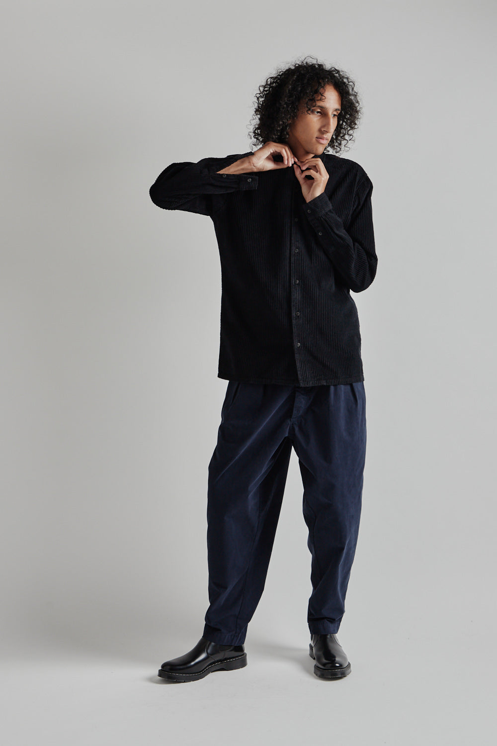 Kestin Tain Shirt in Ink Black Jumbo Cor