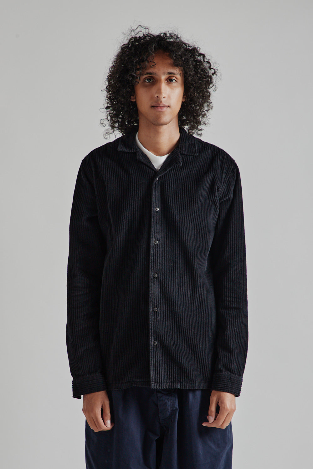 Kestin Tain Shirt in Ink Black Jumbo Cord