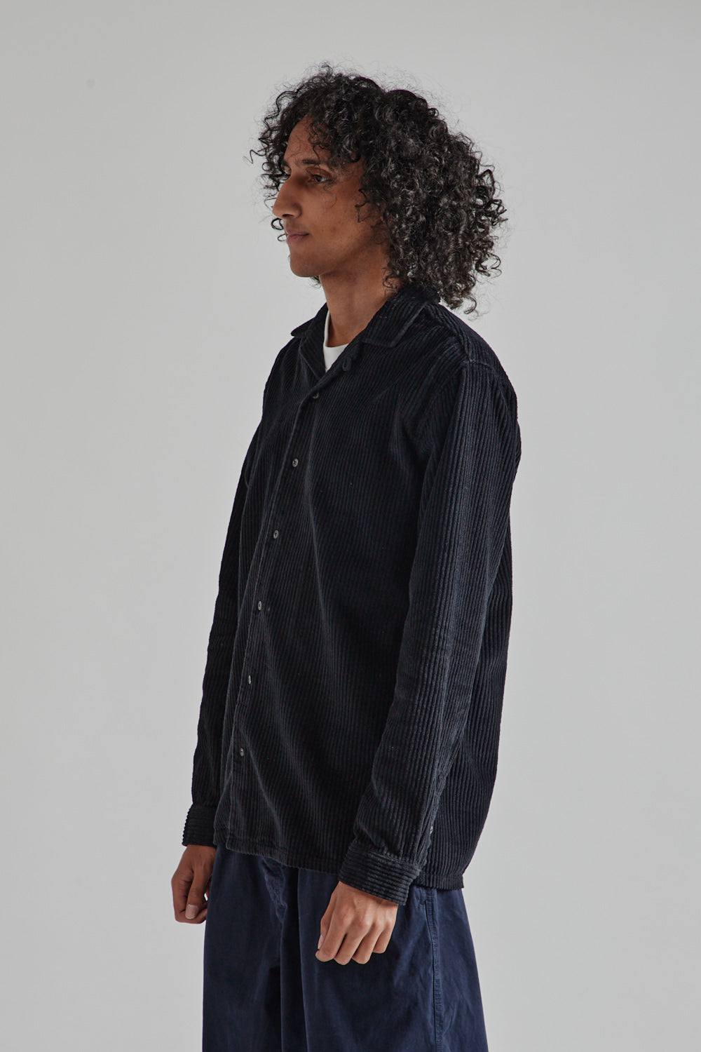 Kestin Tain Shirt in Ink Black Jumbo Cord