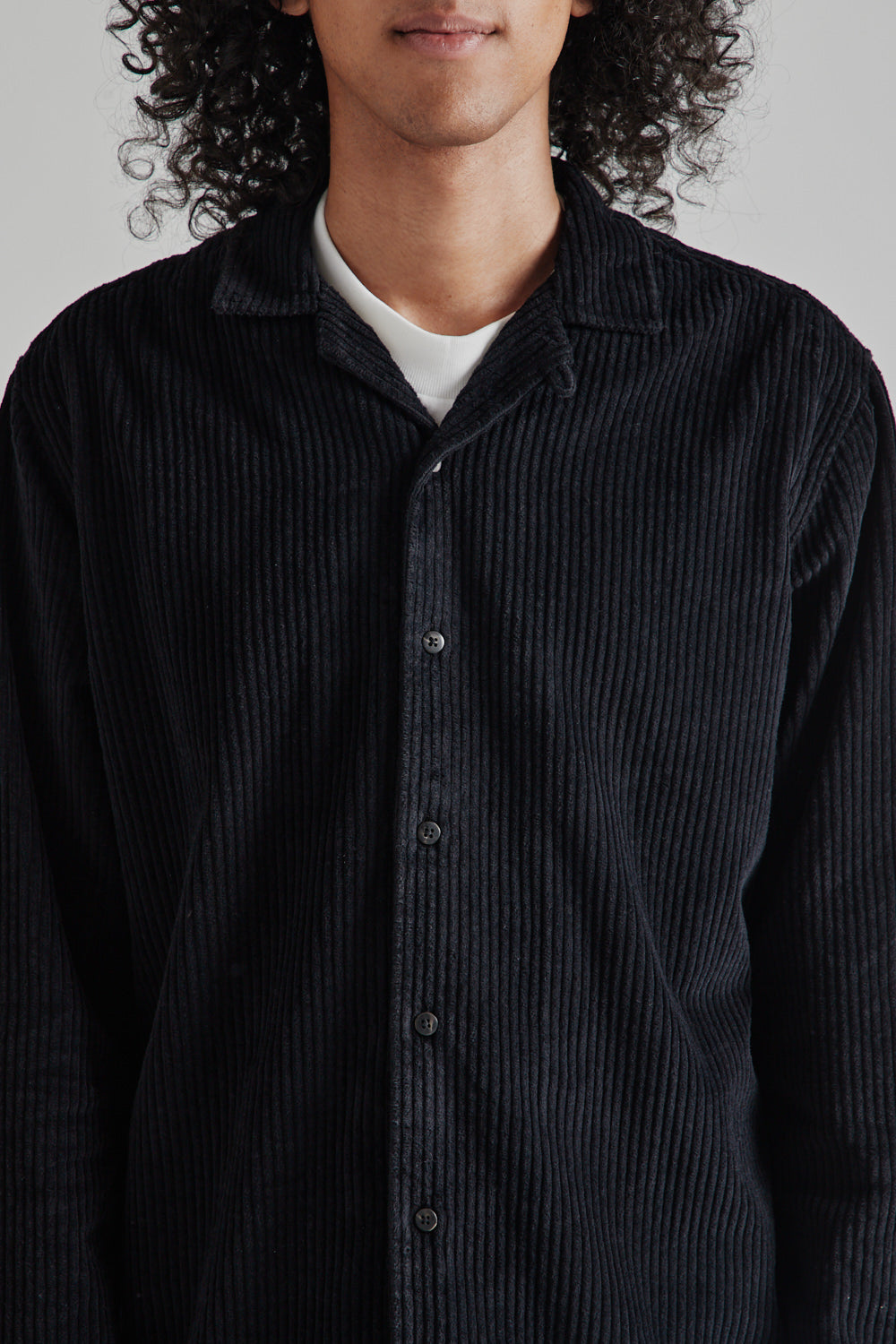 Kestin Tain Shirt in Ink Black Jumbo Cord