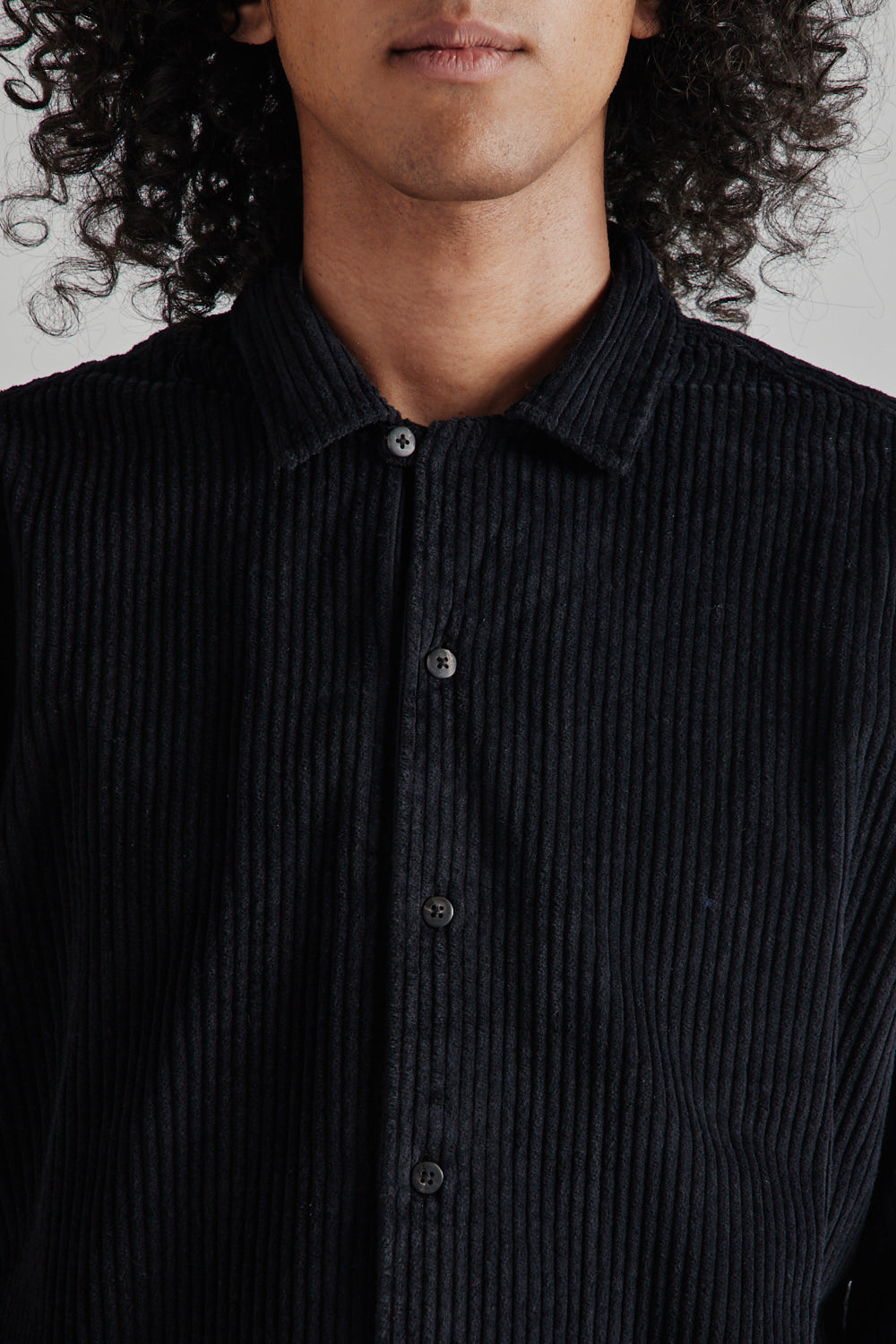 Kestin Tain Shirt in Ink Black Jumbo Cord