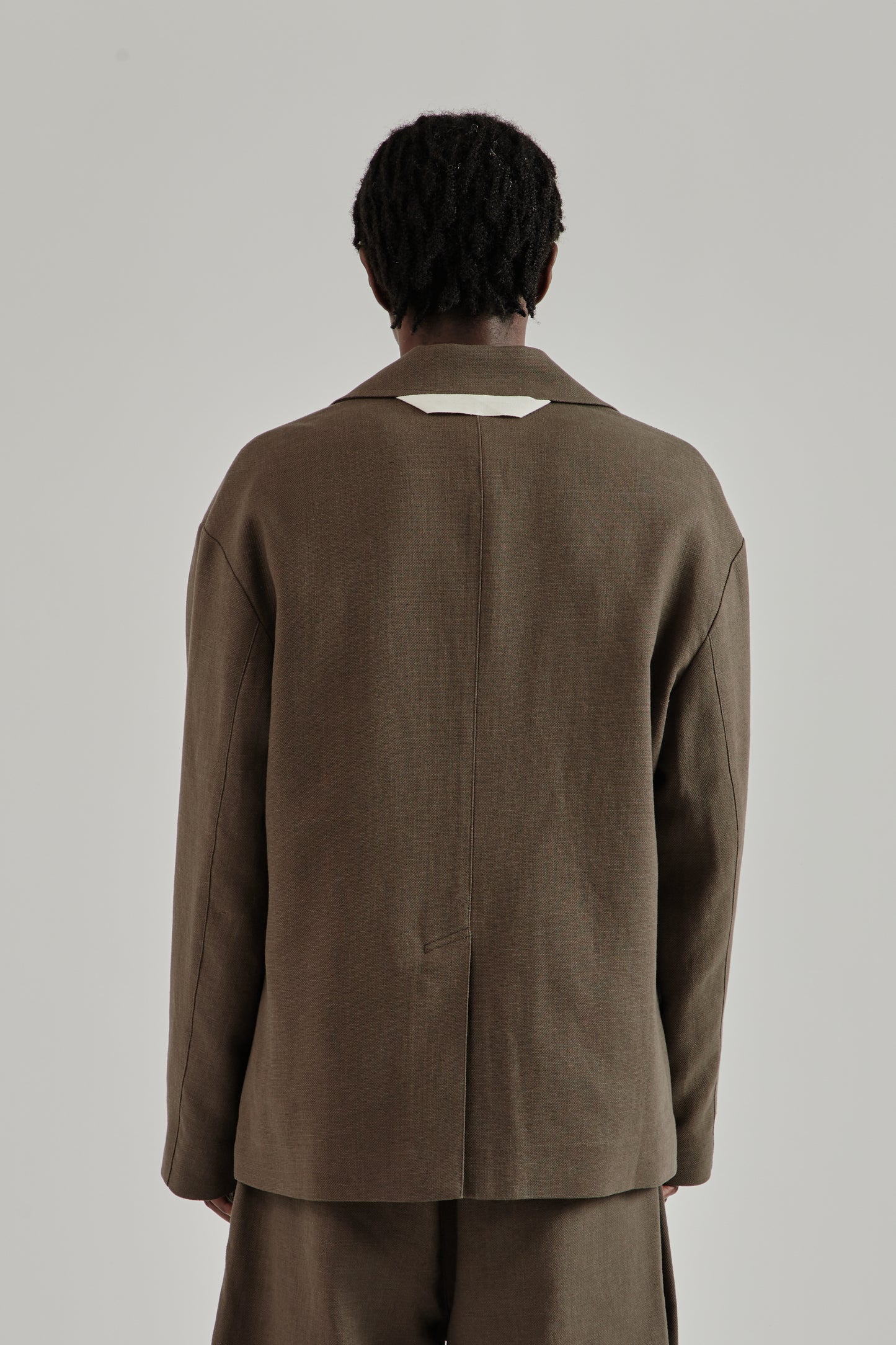 Merely Made SS26 Nomadic Over Sized Jacket Ebony Oak0357