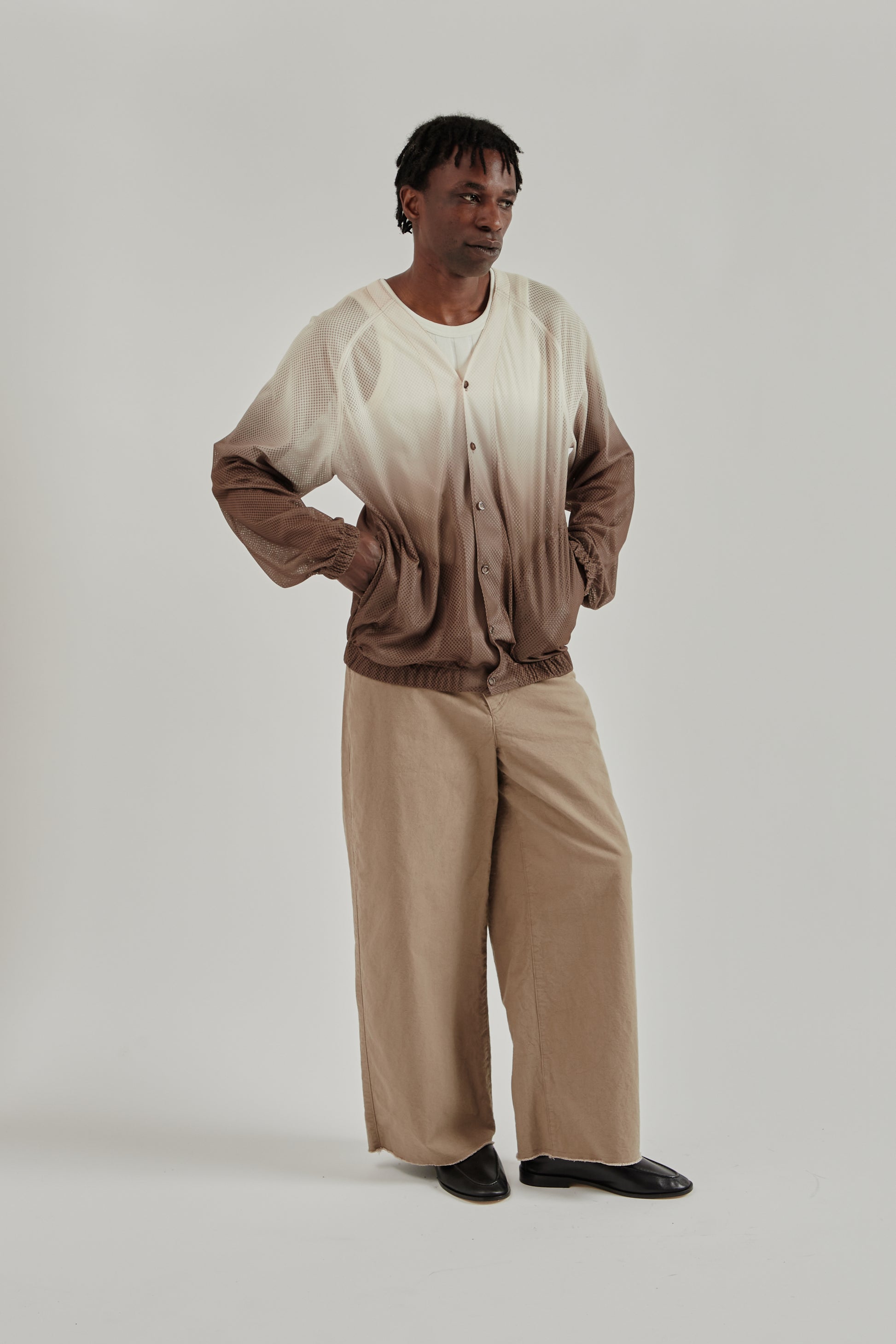Merely Made SS26 Shadow Raglan Blouson Sunset Brown0469