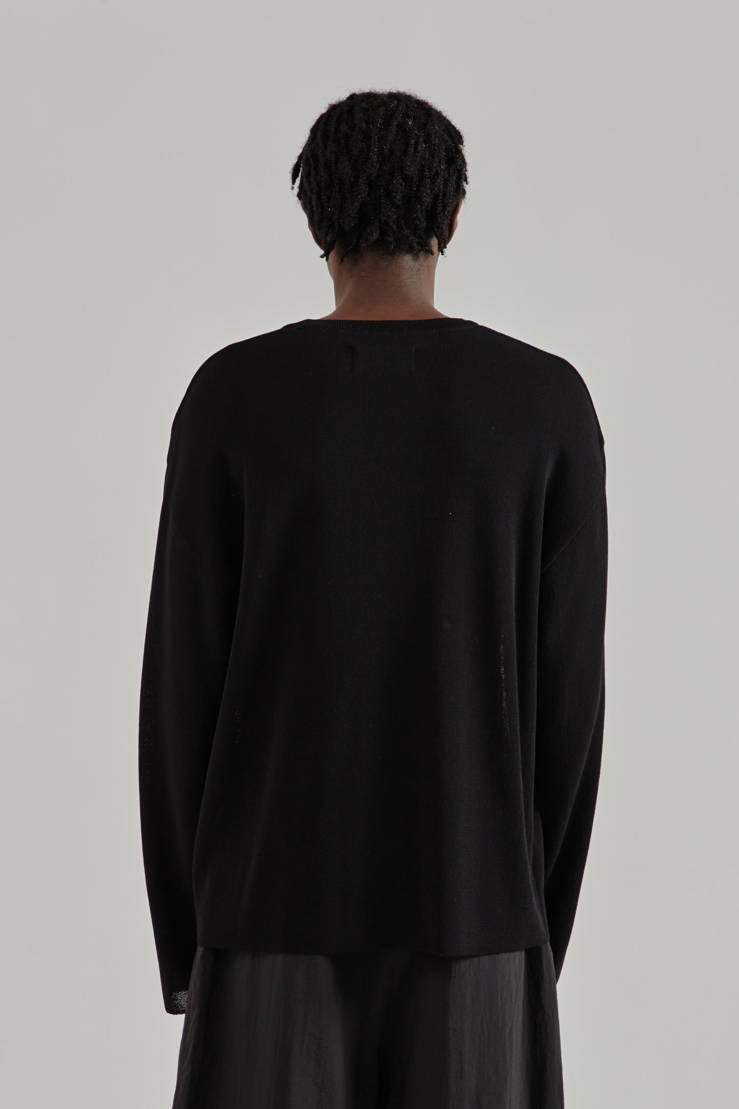 Merely Made SS26 Wide Sleeve Seungmu Knit Ink Black0382