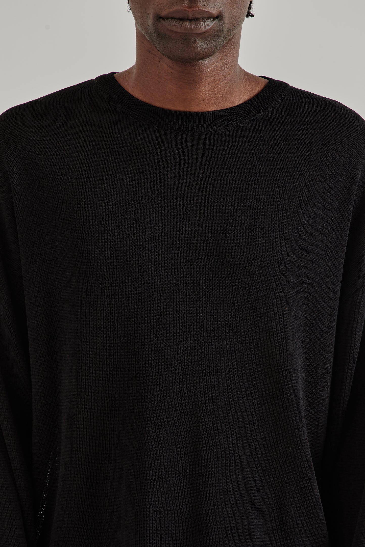 Merely Made SS26 Wide Sleeve Seungmu Knit Ink Black0384