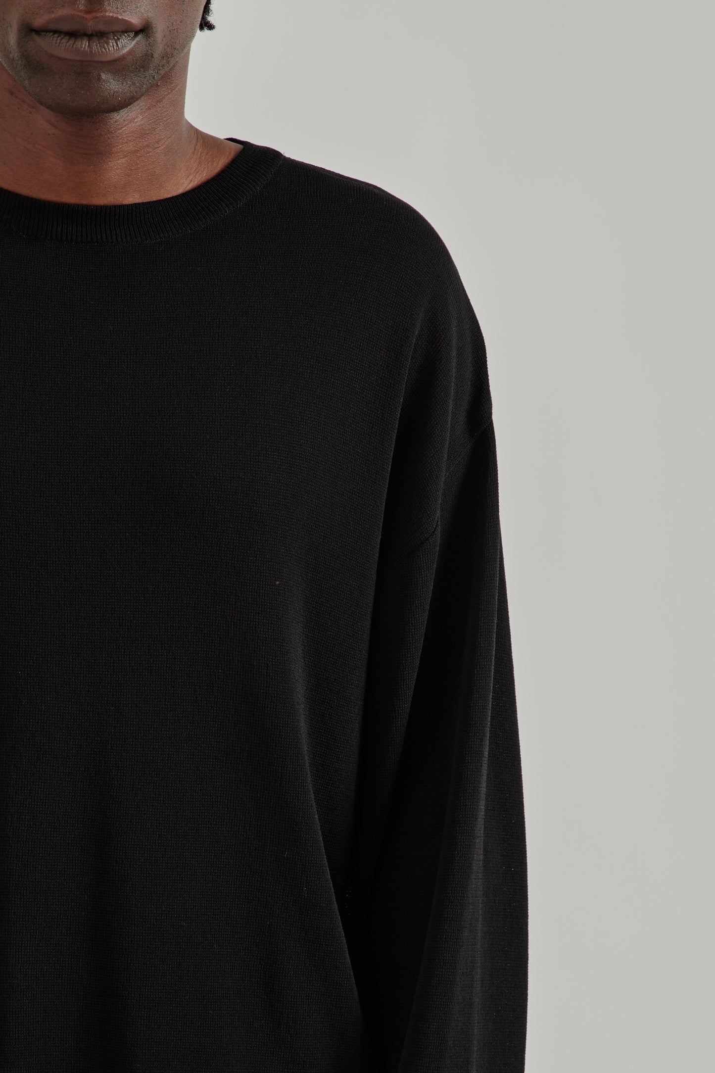 Merely Made SS26 Wide Sleeve Seungmu Knit Ink Black0385