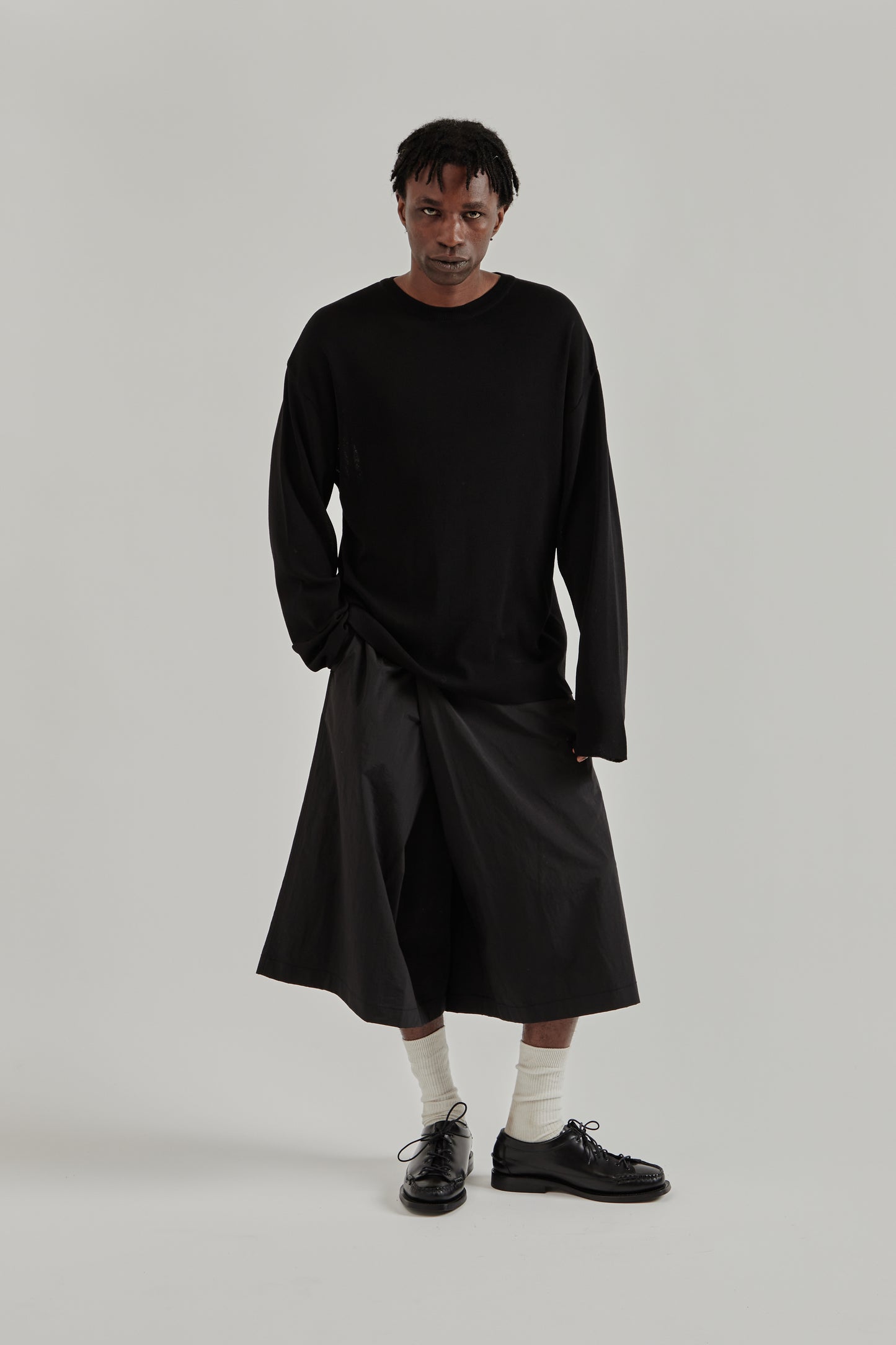 Merely Made SS26 Wide Sleeve Seungmu Knit Ink Black0387