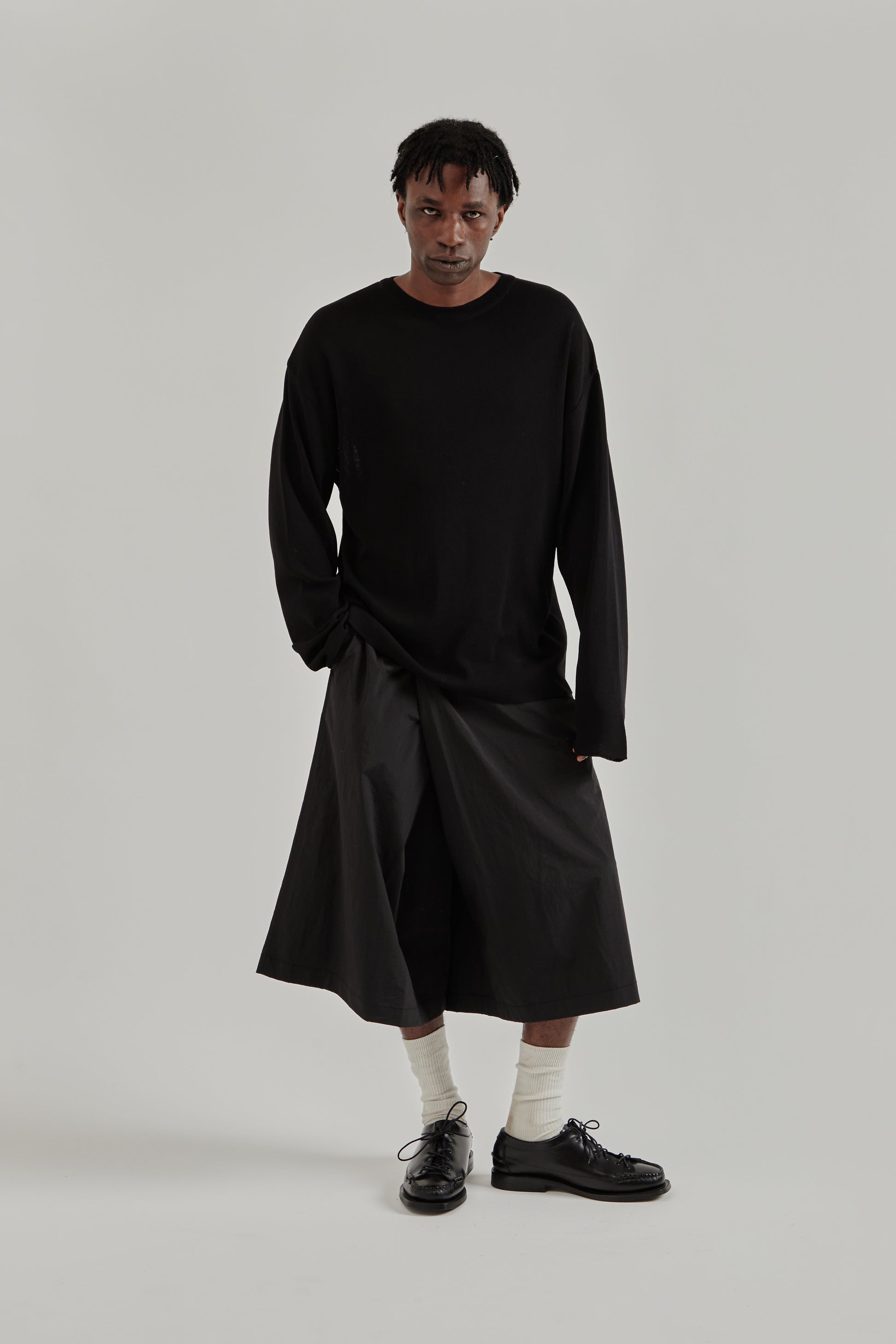 Merely Made SS26 Wide Sleeve Seungmu Knit Ink Black0387