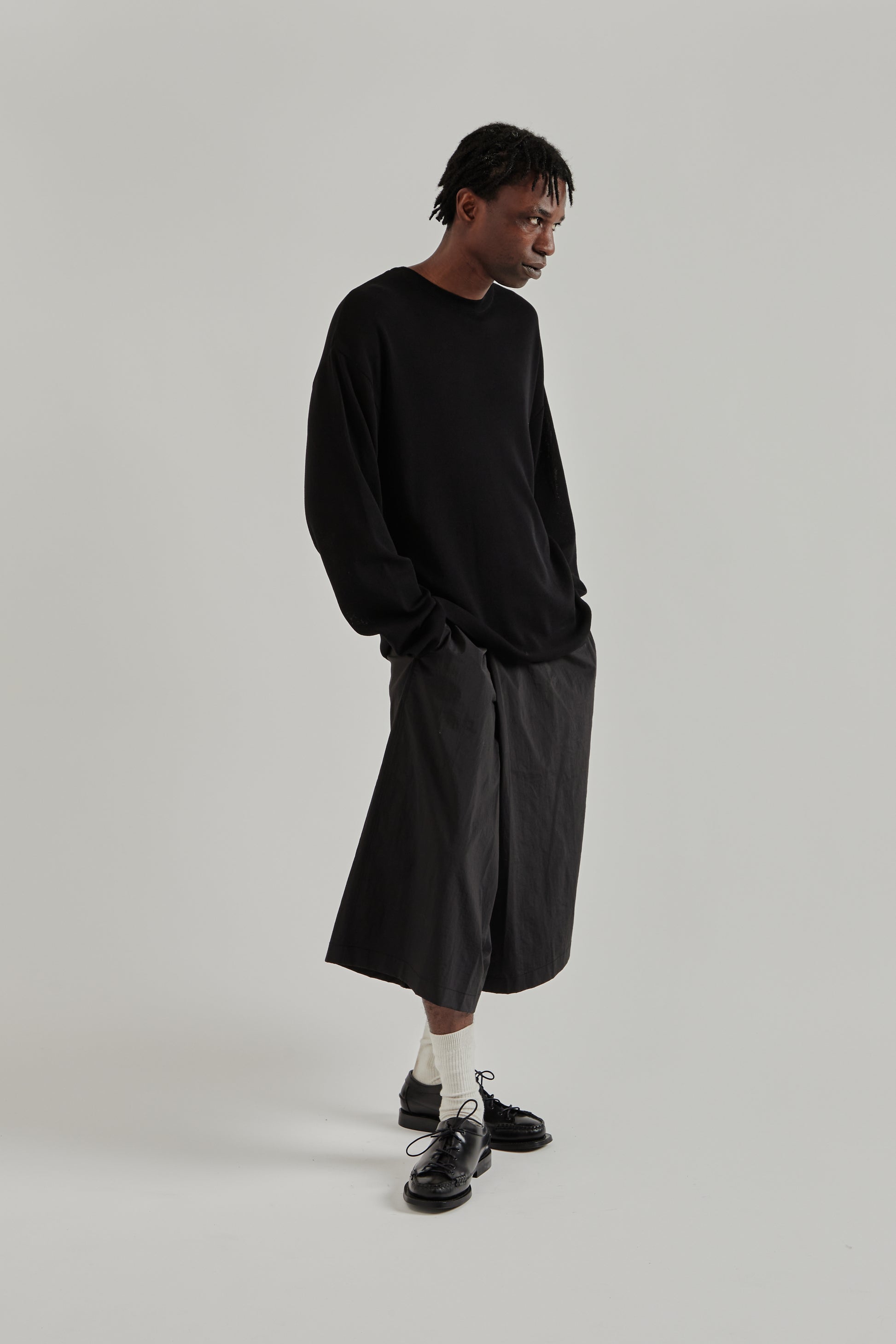 Merely Made SS26 Wide Sleeve Seungmu Knit Ink Black0389