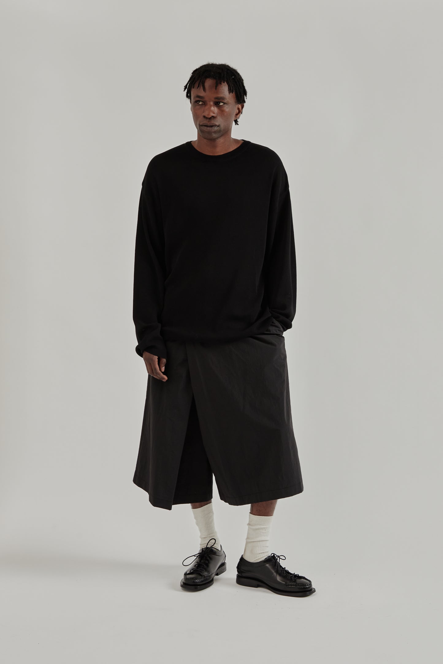 Merely Made SS26 Wide Sleeve Seungmu Knit Ink Black0391