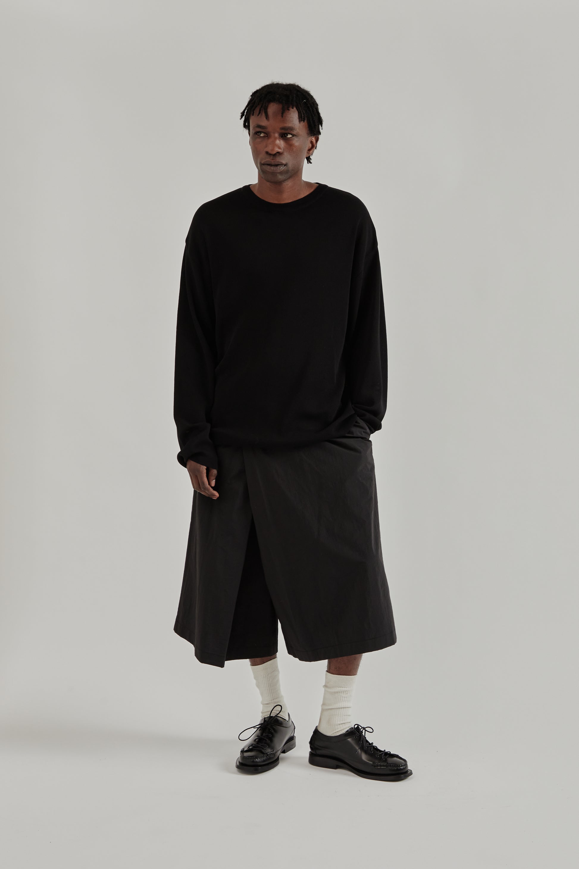 Merely Made SS26 Wide Sleeve Seungmu Knit Ink Black0391