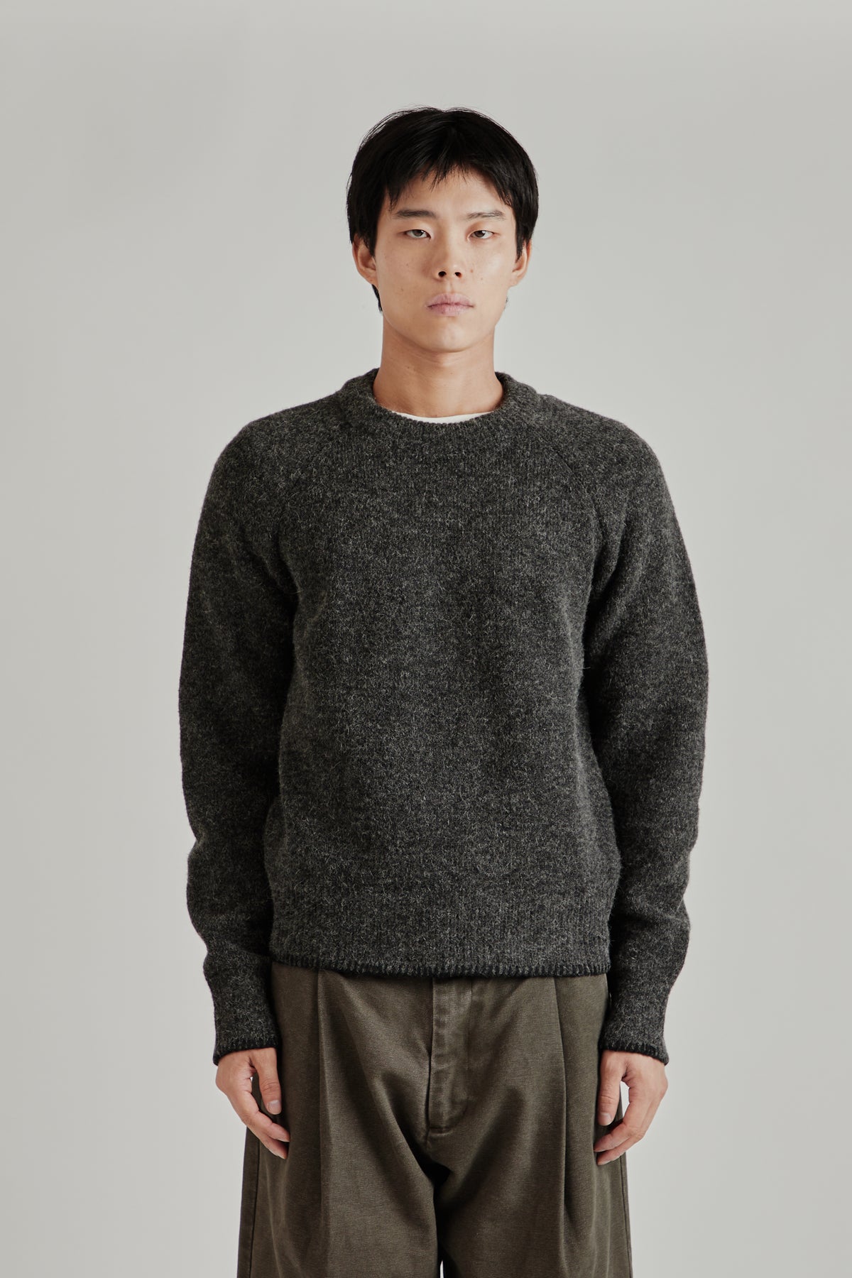 Merely Snug Nomadic Raglan Sweater - Mohair Black
