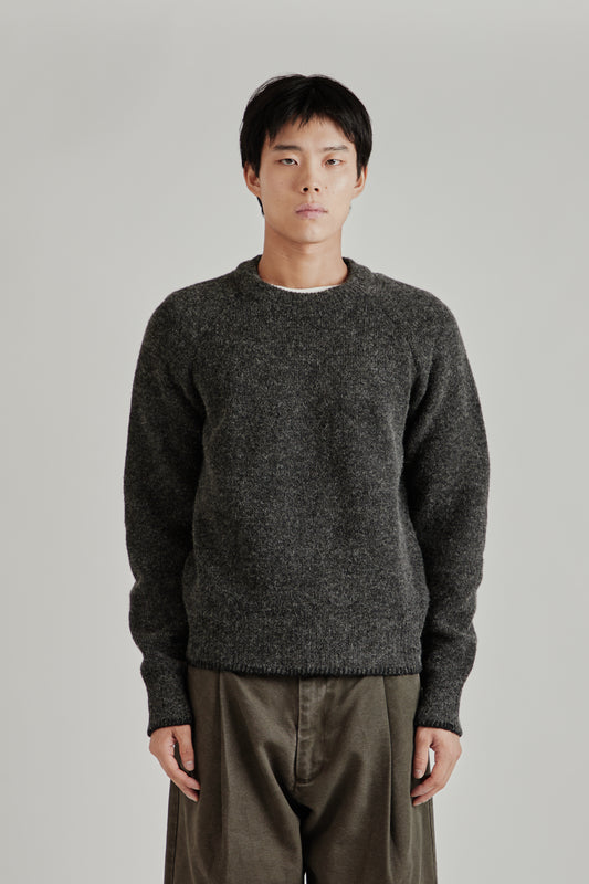 Merely Snug Nomadic Raglan Sweater - Mohair Black