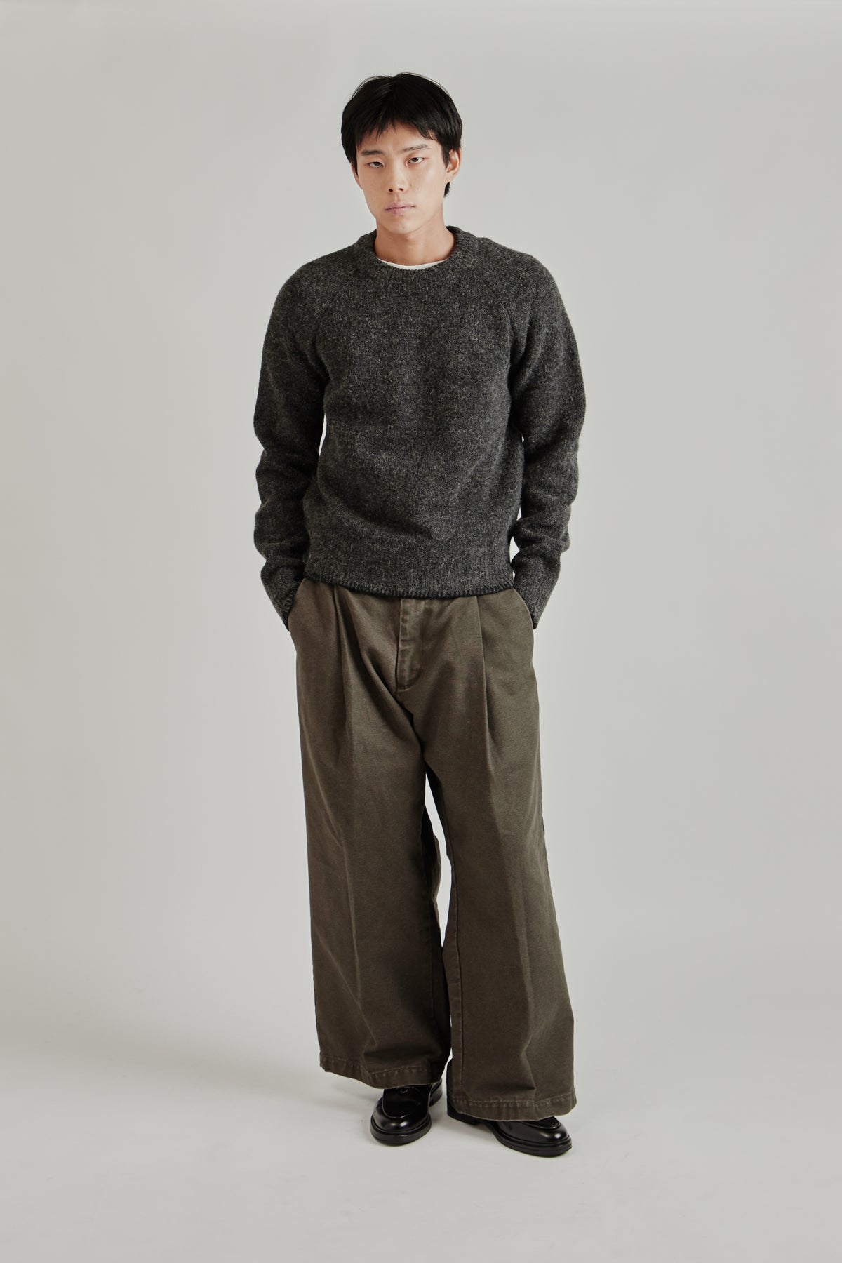 Merely Snug Nomadic Raglan Sweater - Mohair Black